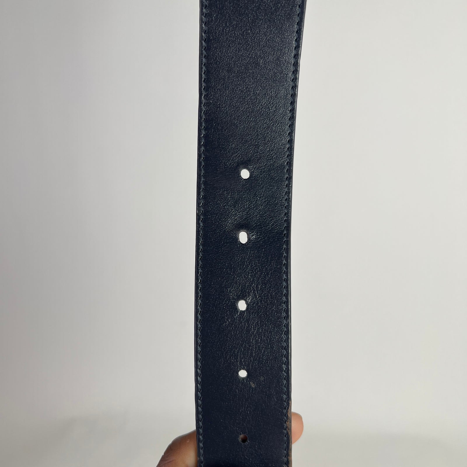 Gucci Silver GG Marmont Reversible Belt