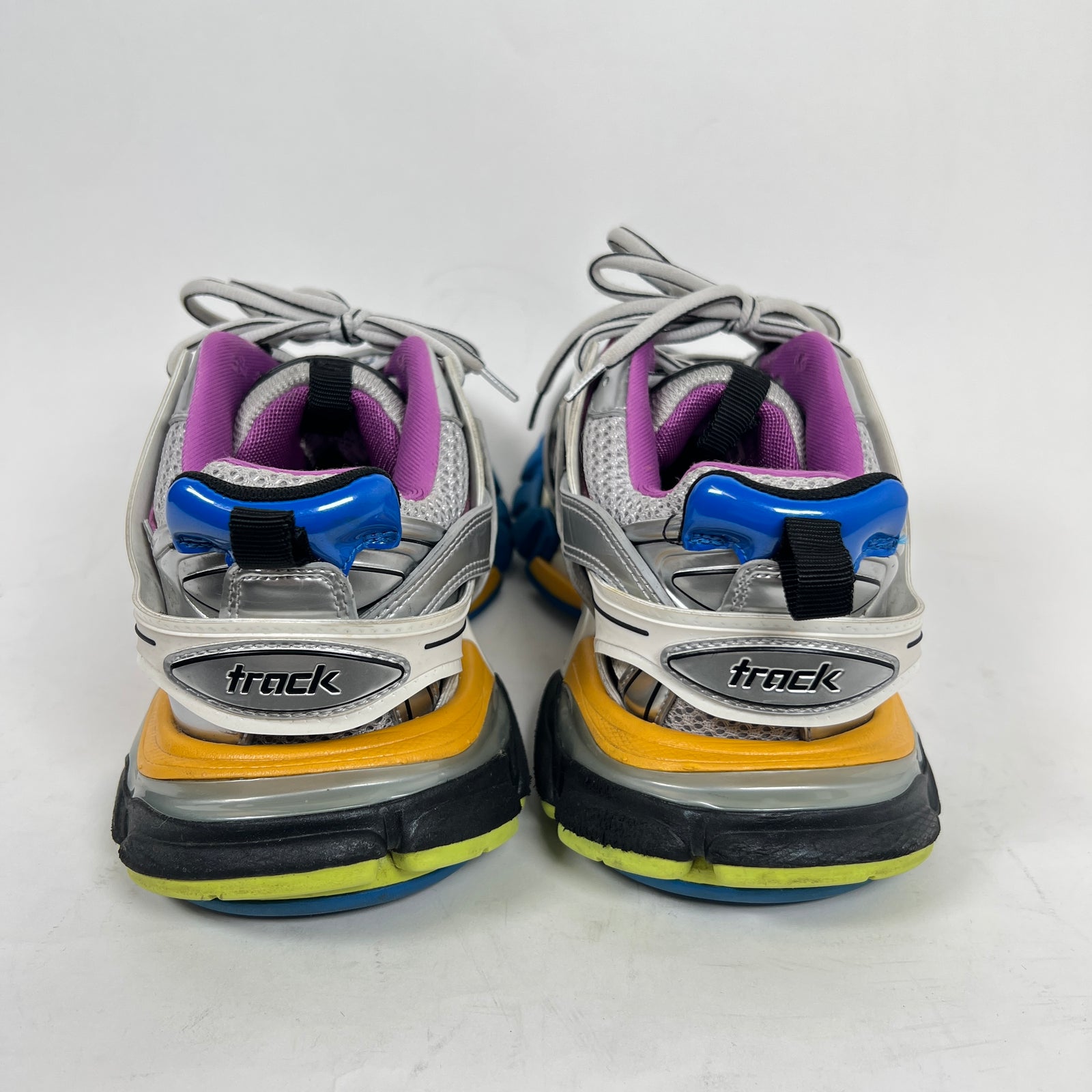 Balenciaga Multi Color Metallic Track Sneaker Size 38