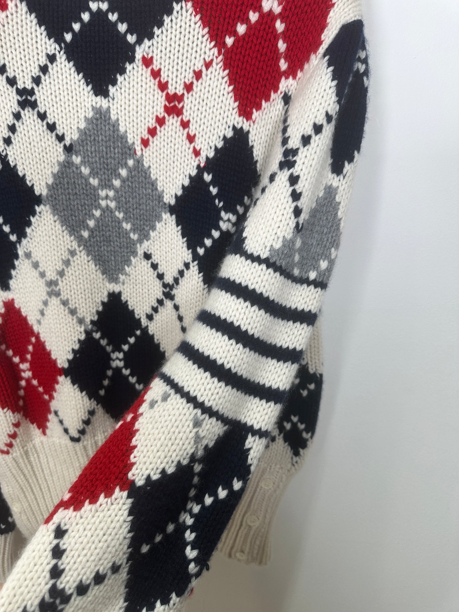 Thom Browne Jacquard Knit 4 Bar Sweater Size 2