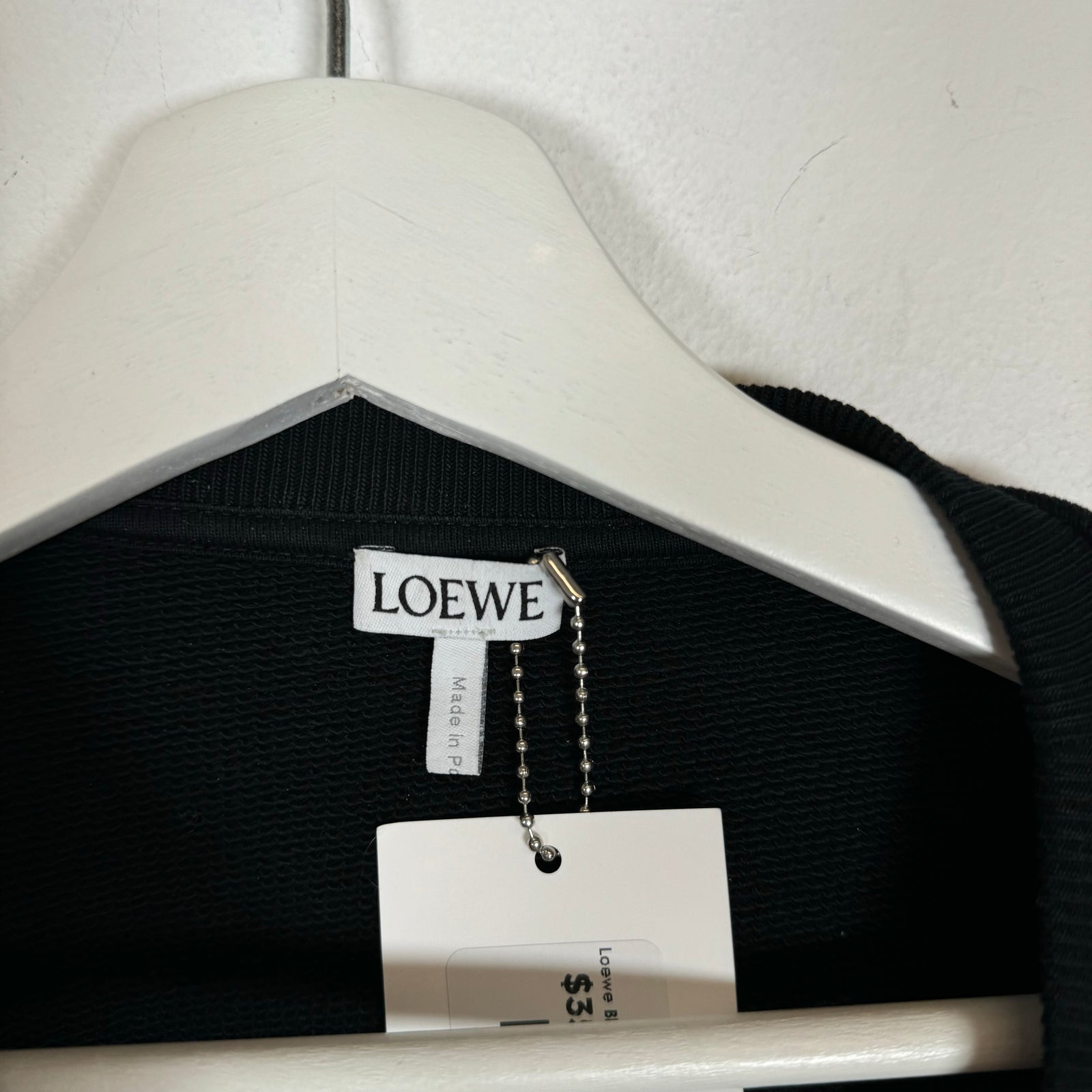 Loewe Black Embroidered Logo Sweater Size L
