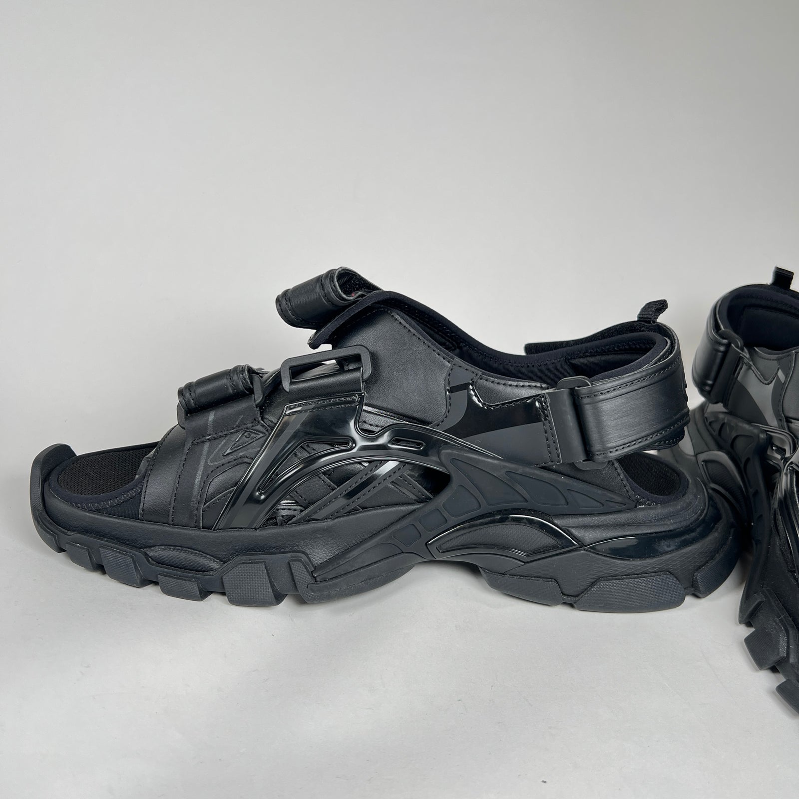 Balenciaga Black Track Sandals Size 45