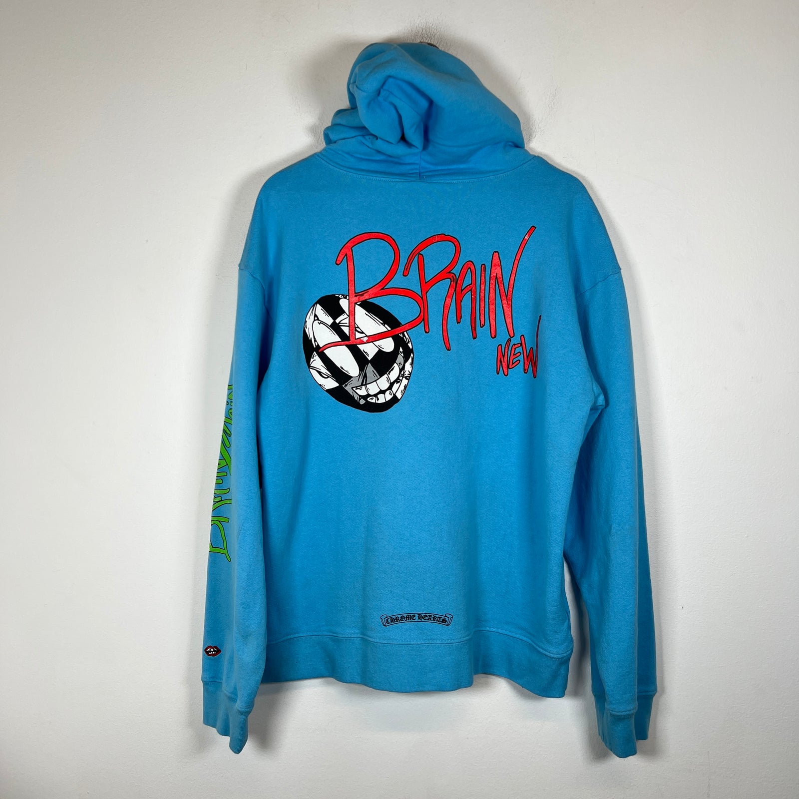 Chrome Hearts Blue Matty Boy Brain New Hoodie Size L