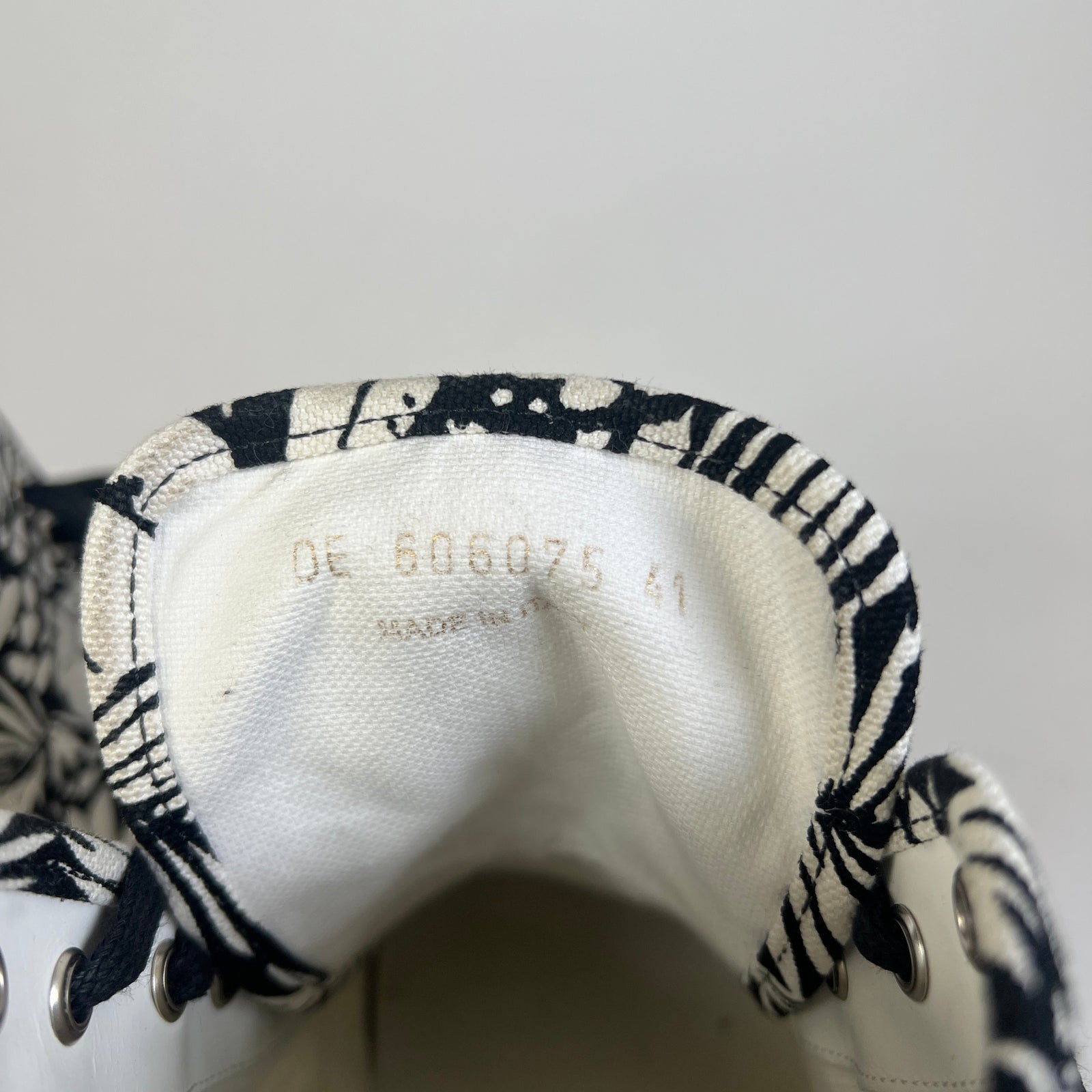 Saint Laurent Floral Malibu Mid Top Sneaker Size 41