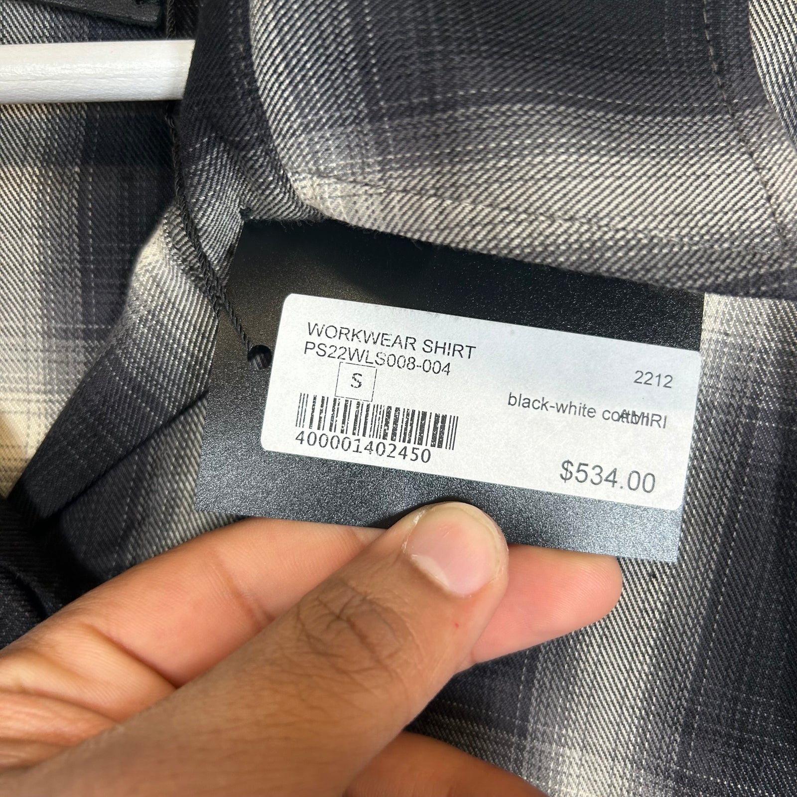 Amiri Black Plaid Check Flannel Shirt Size L