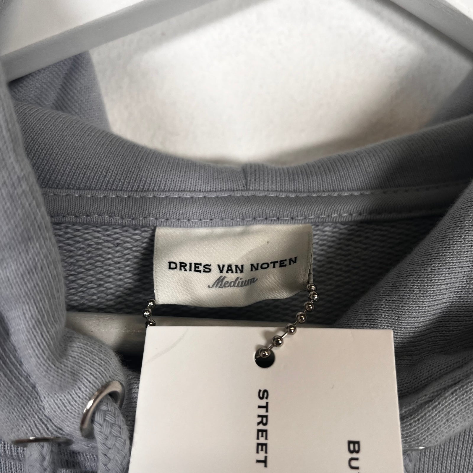 Dries Van Noten Light Blue Haxel Loose Fit Hoodie Size M