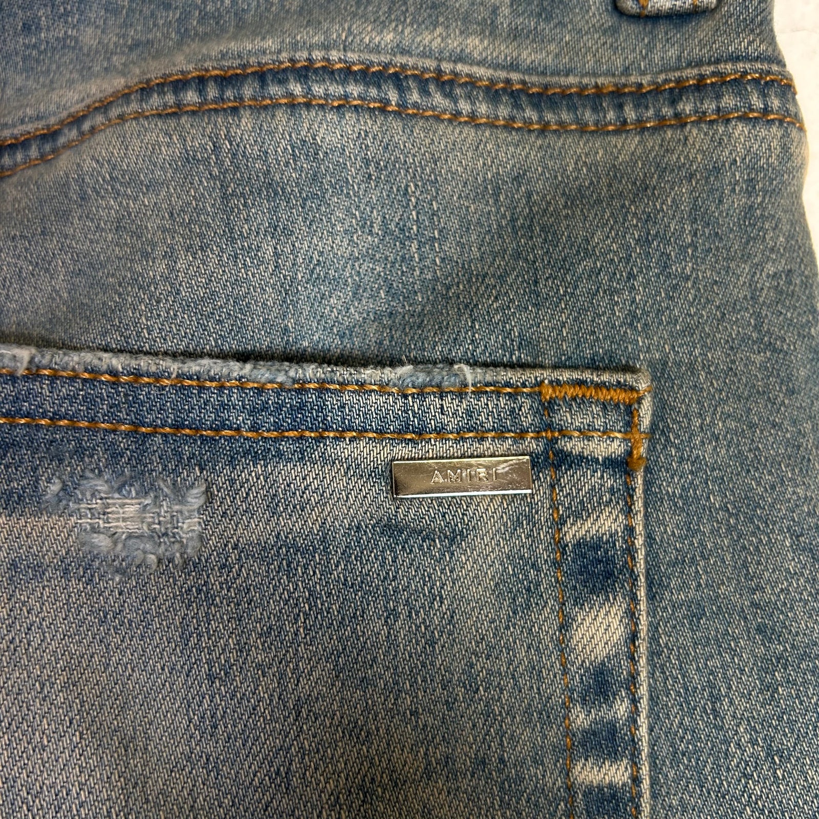 Amiri MX1 White Patch Lightwash Jeans