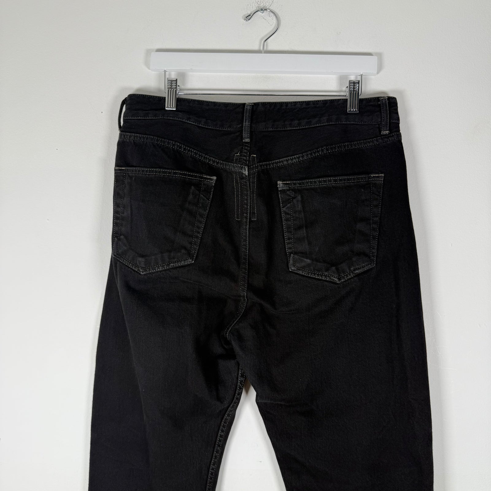 Rick Owens Perfoma Cut Black Denim Jeans Size 33