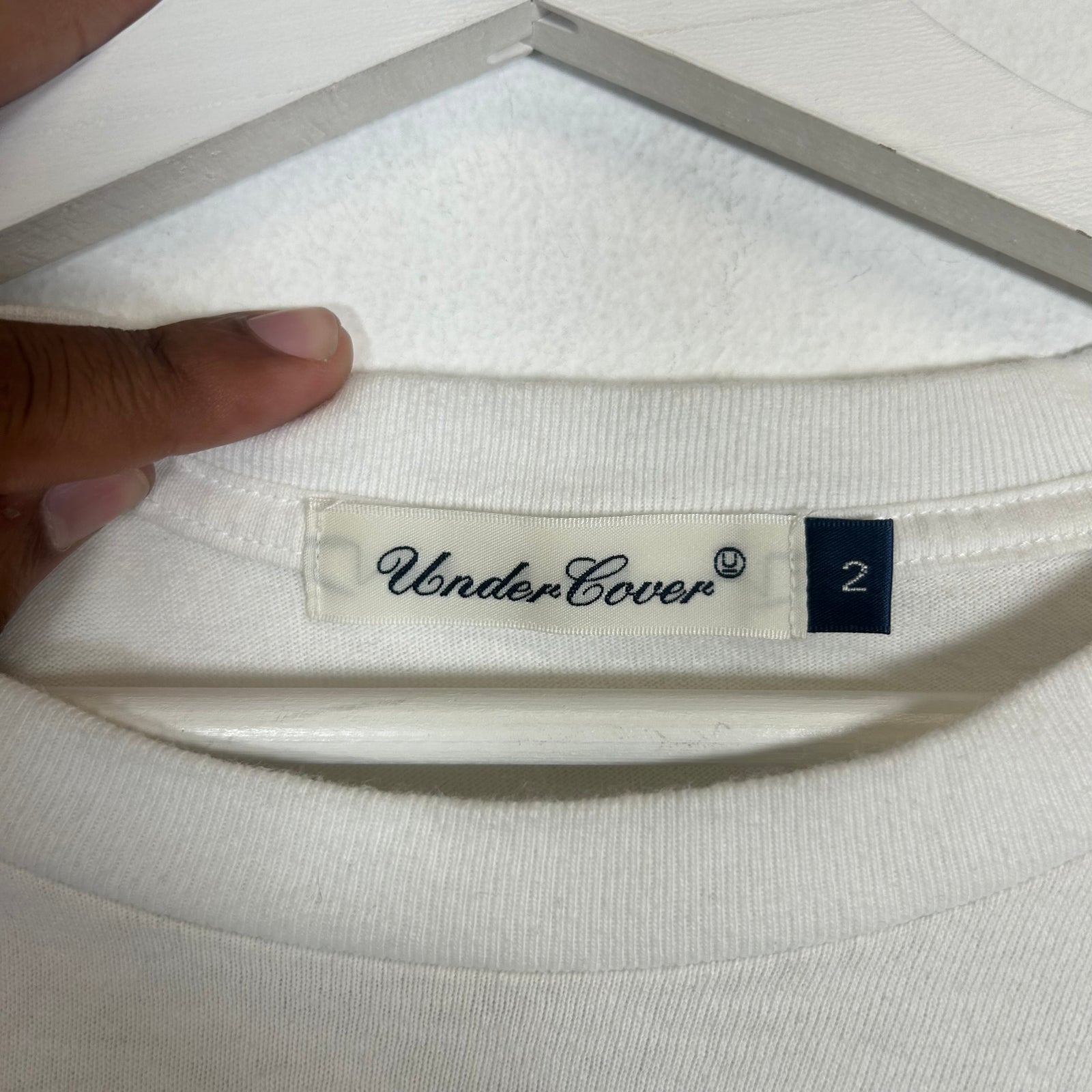Undercover White Cosmic Bar T-shirt Size 2