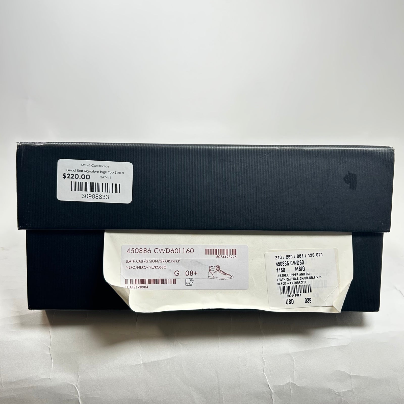 Gucci Red Signature High Top Size 9