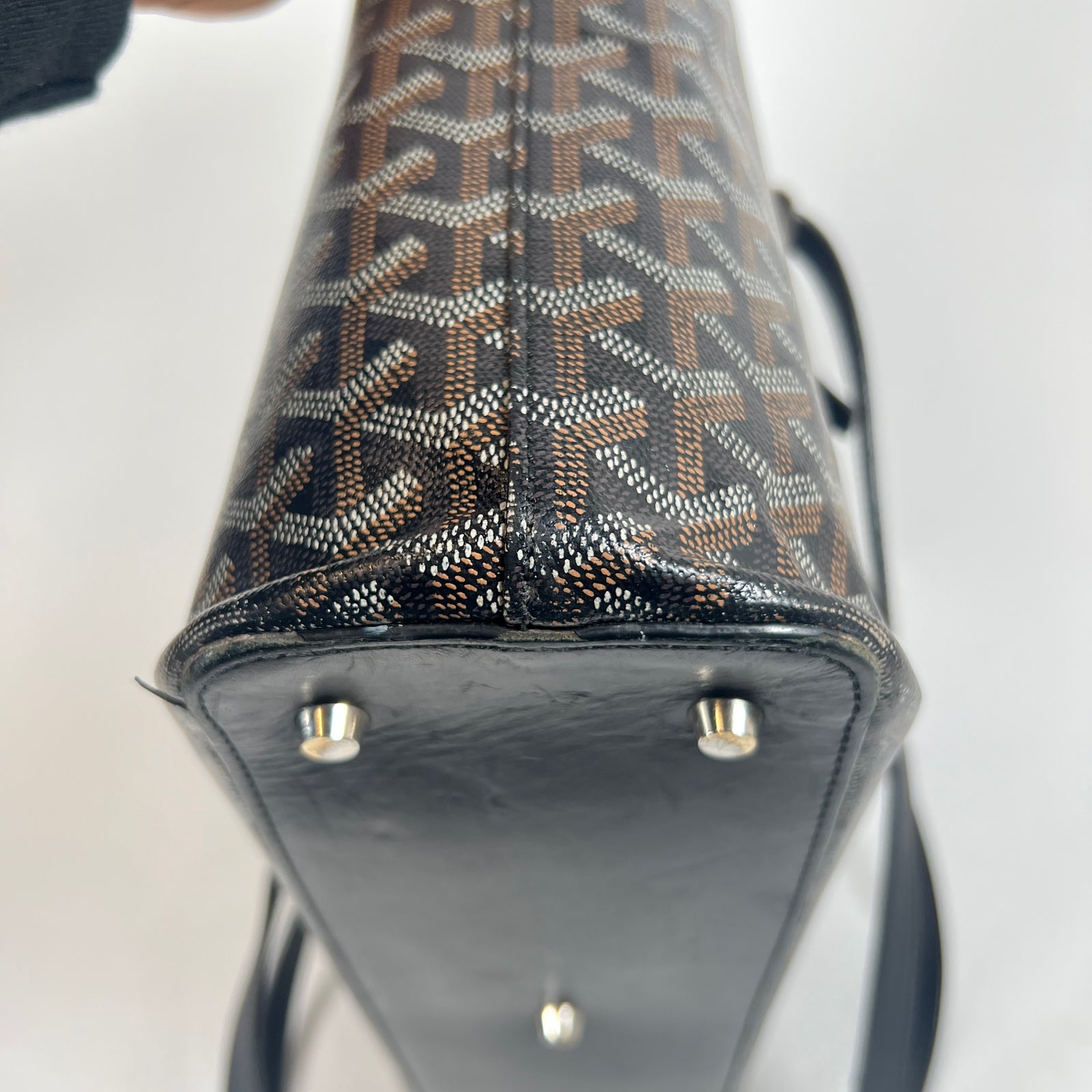 Goyard Black Goyardine Marie Galante MM Tote Bag