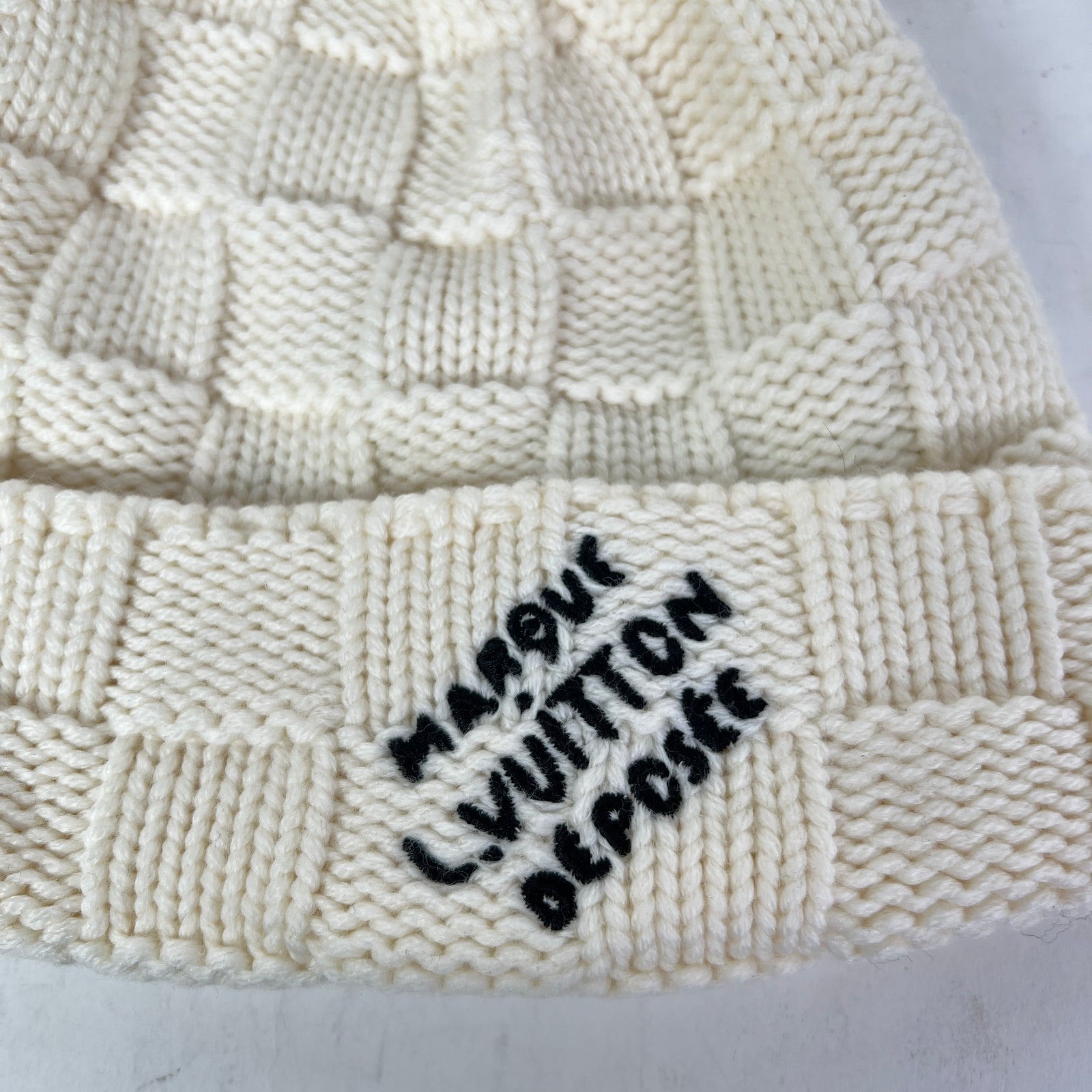 Louis Vuitton Wool Damier Snug Beanie