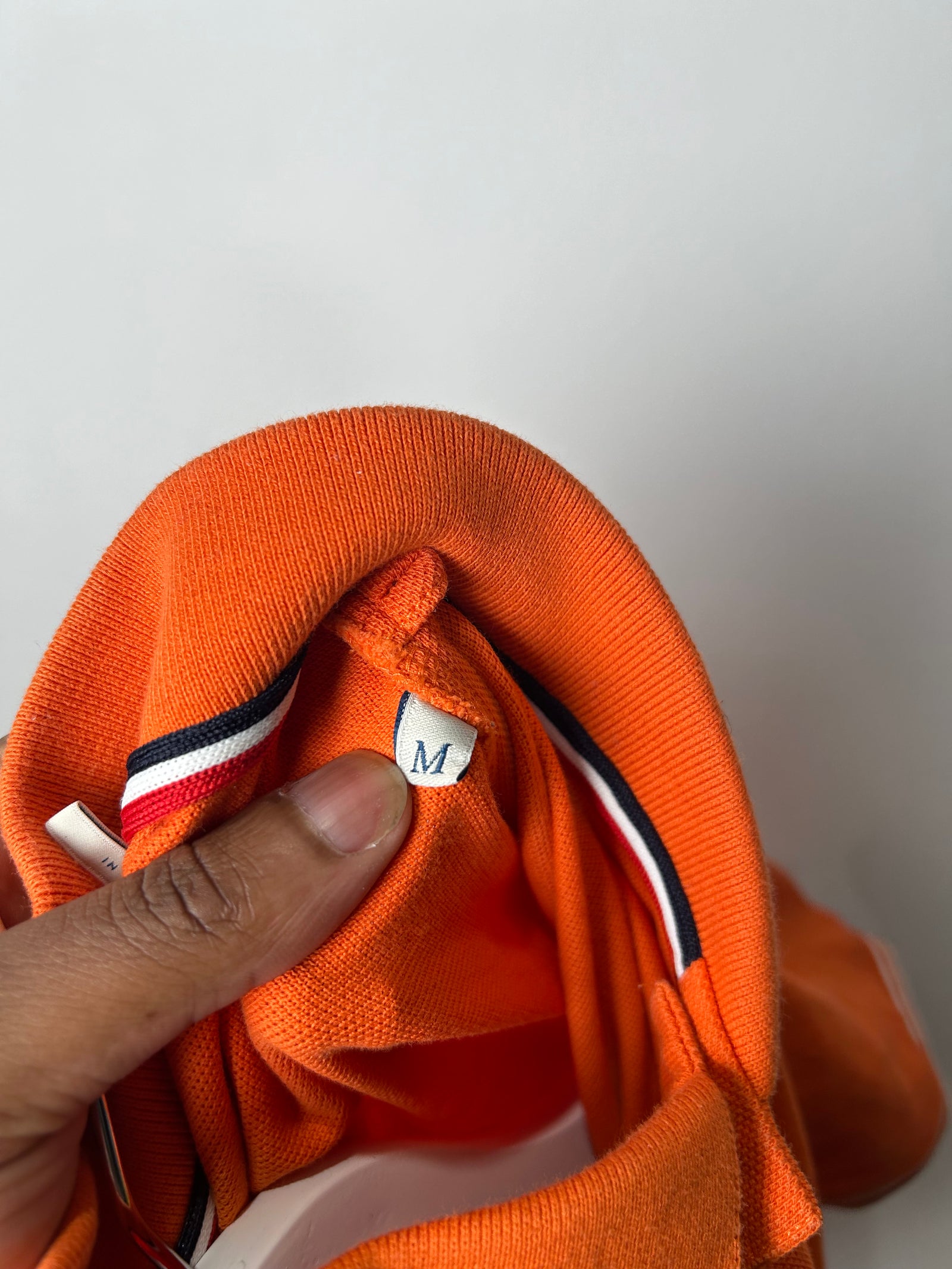 Moncler Orange Polo Shirt Size M