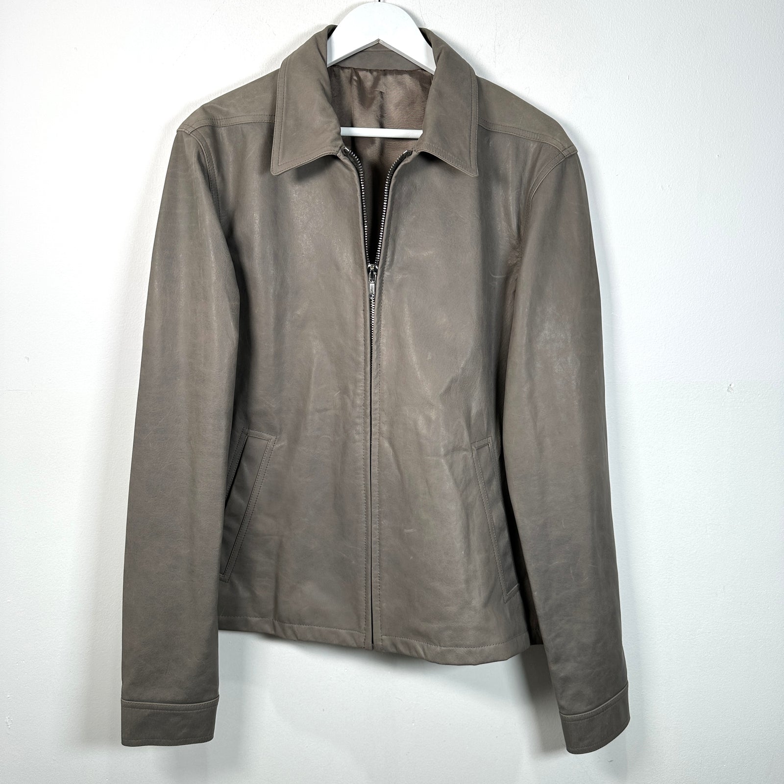 Rick Owens SS24 Lido Dust Leather Jacket Size 50