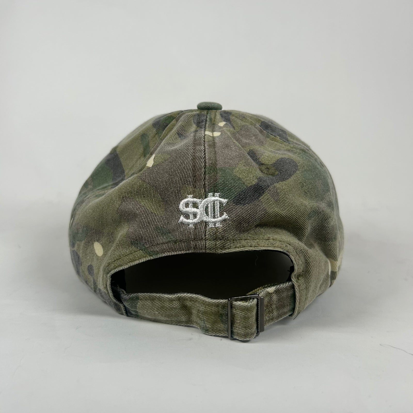 Street Commerce Green Camo Mirrored Logo Distressed Cap