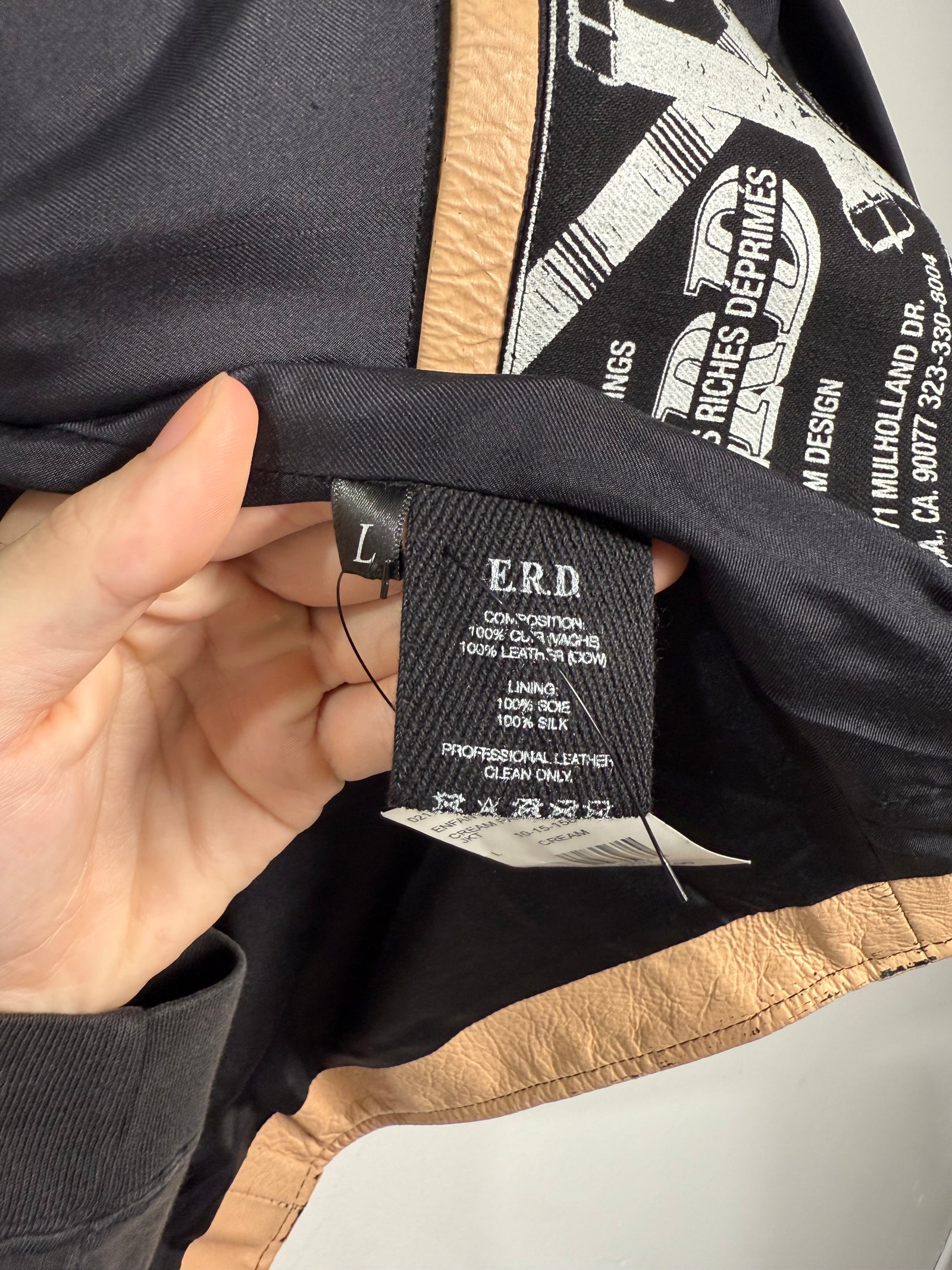 Enfant Riches Deprimes Painter Leather Jacket Size L