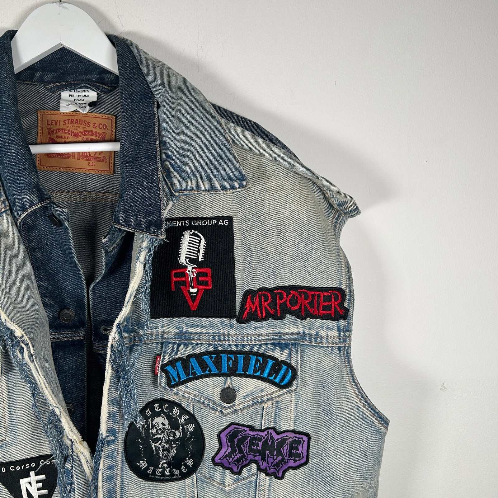 Vetements x Levis AW17 Double Trash Oversized Denim Vest Size S