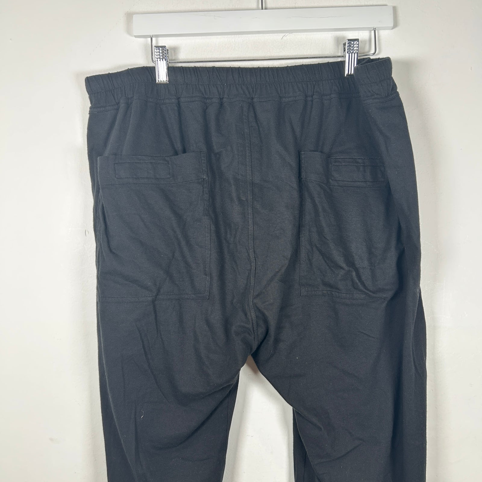 Rick Owens DRKSHDW Black Thin Drop Crotch Sweats Size XXL