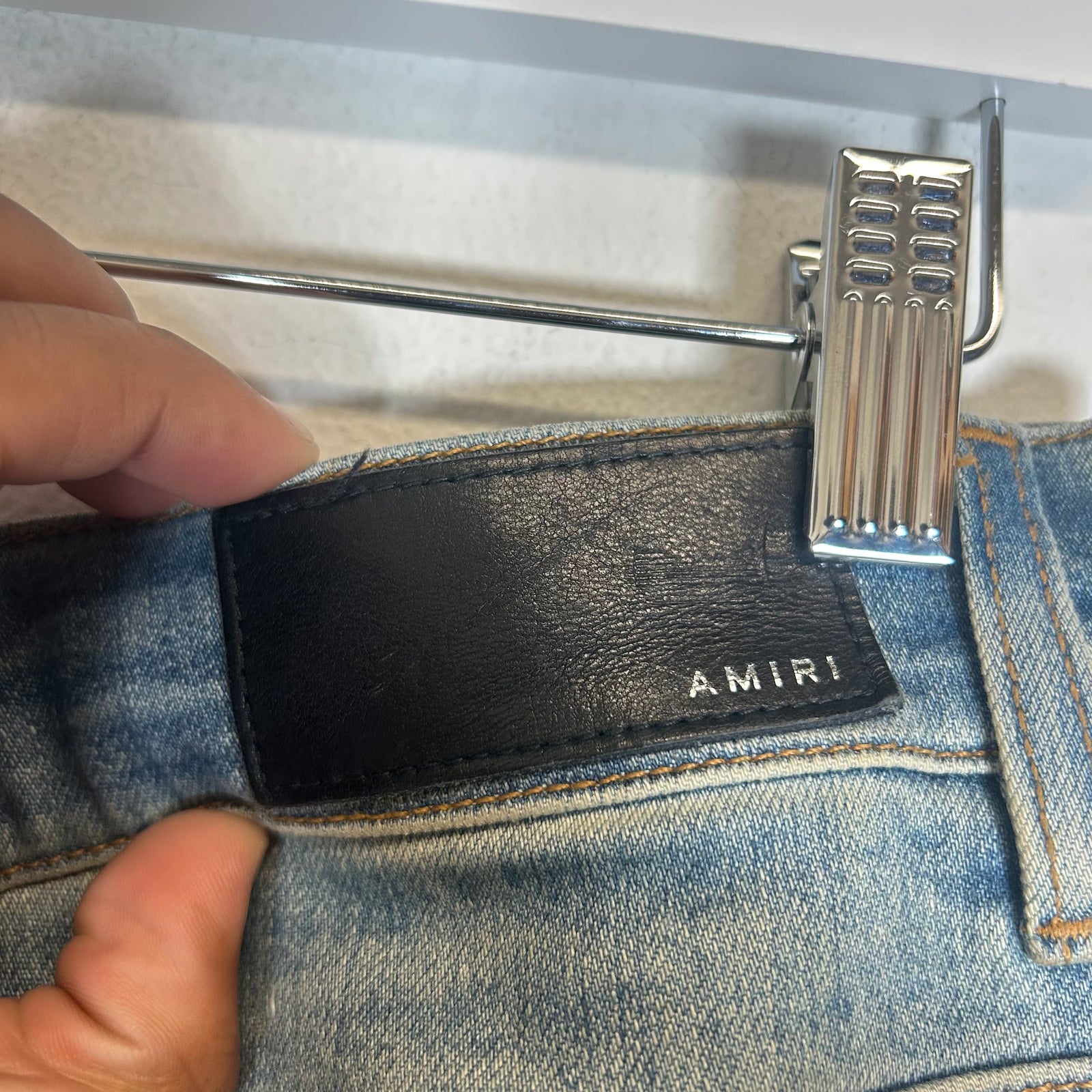 Amiri Black Thigh Logo MX-1 Size 32