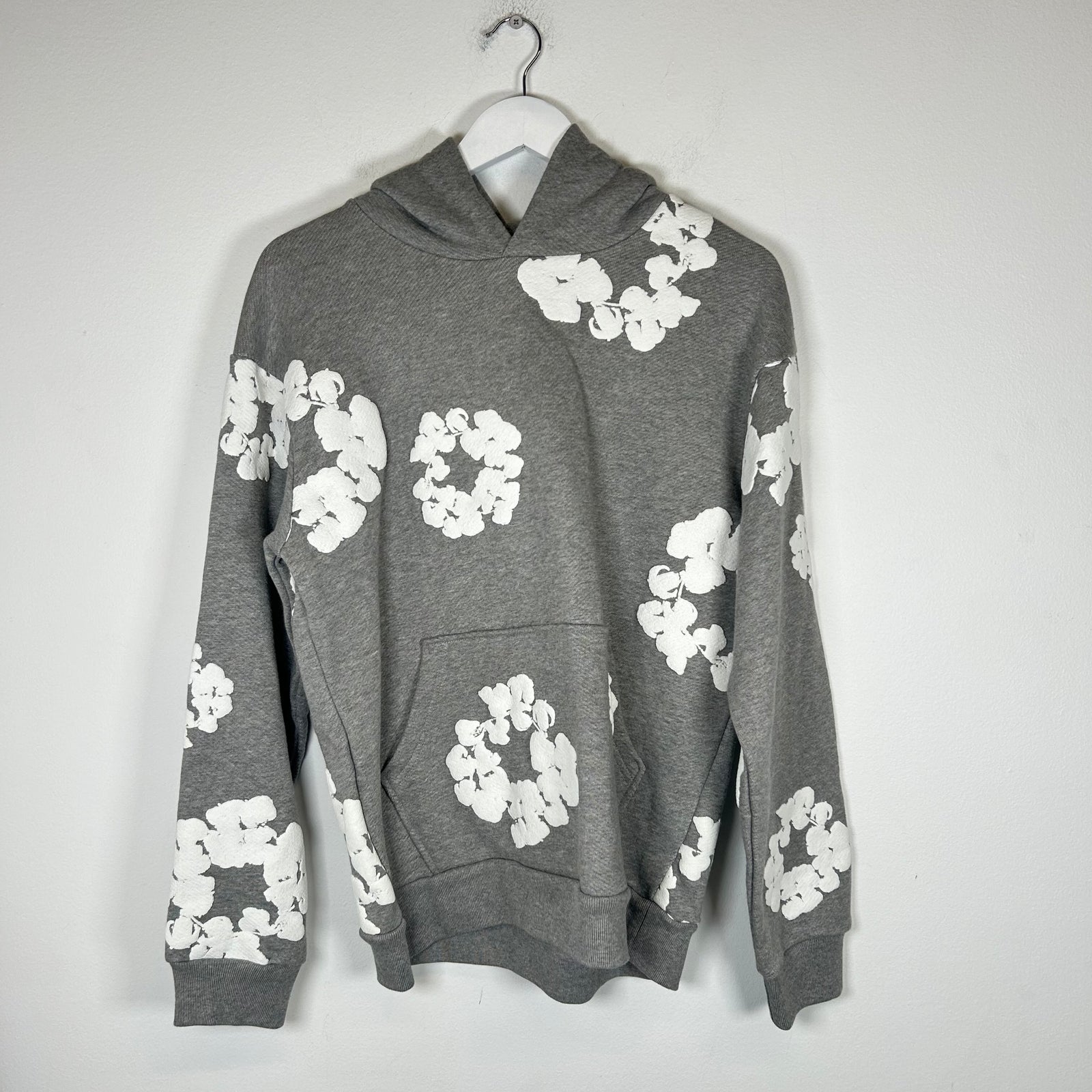 Denim Tears Grey Wreath Hoodie Size S