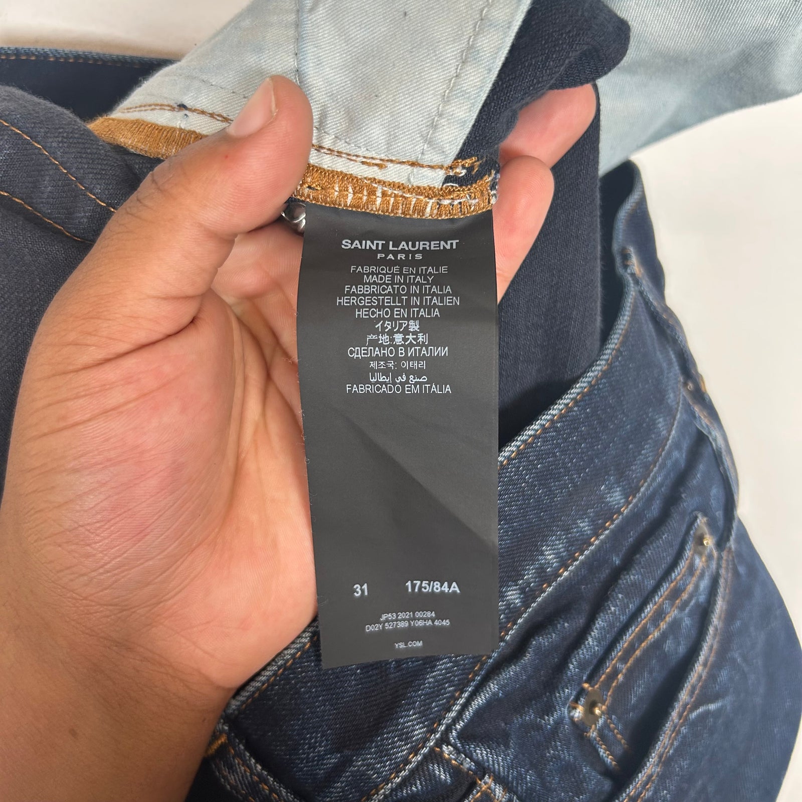 Saint Laurent D02 Dark Blue Selvedge Jeans Size 31