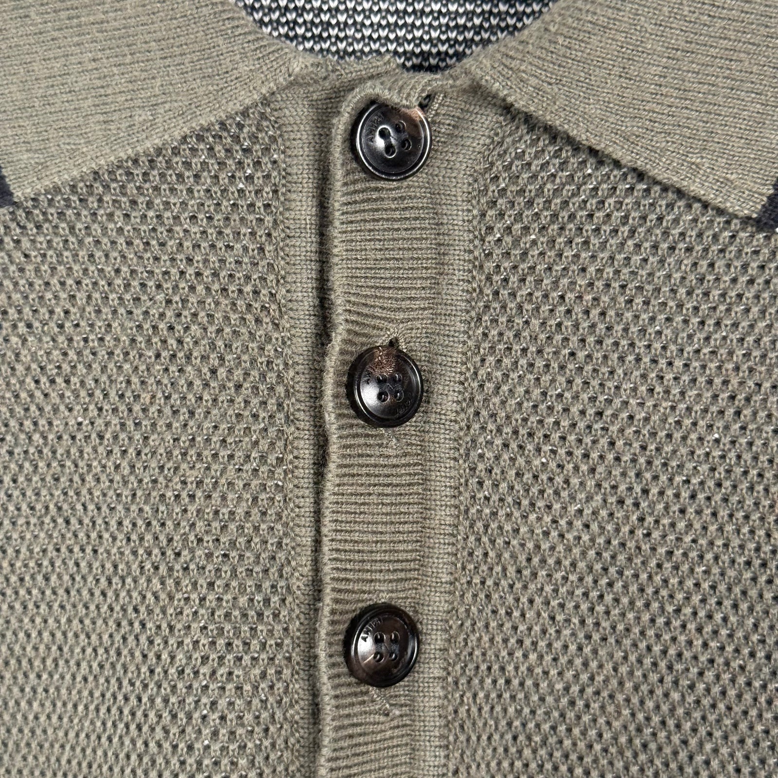 Amiri Brown Knit Polo Size XXL