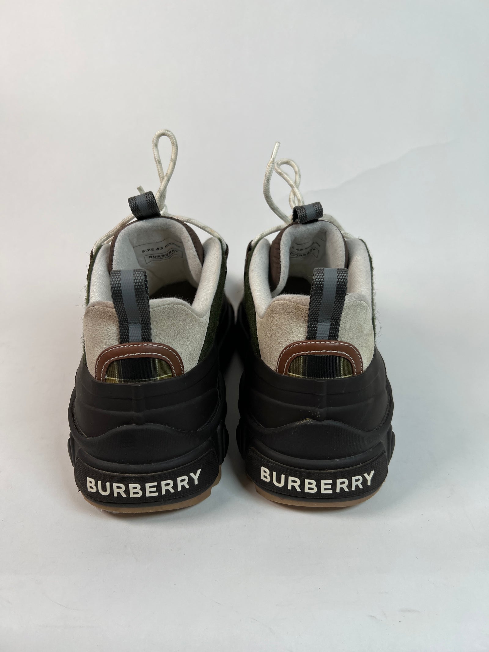 Burberry Arthur Green/Yellow Sneakers Sz 43