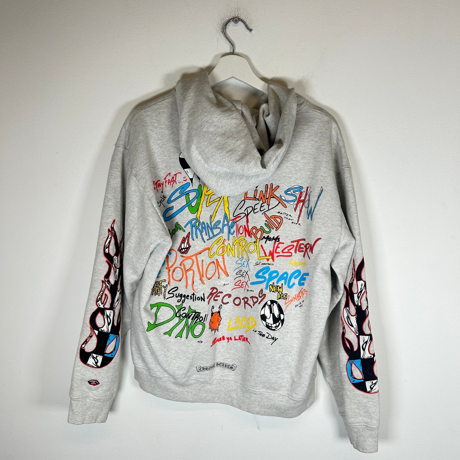 Chrome Hearts Grey Matty Boy Hoodie Size L