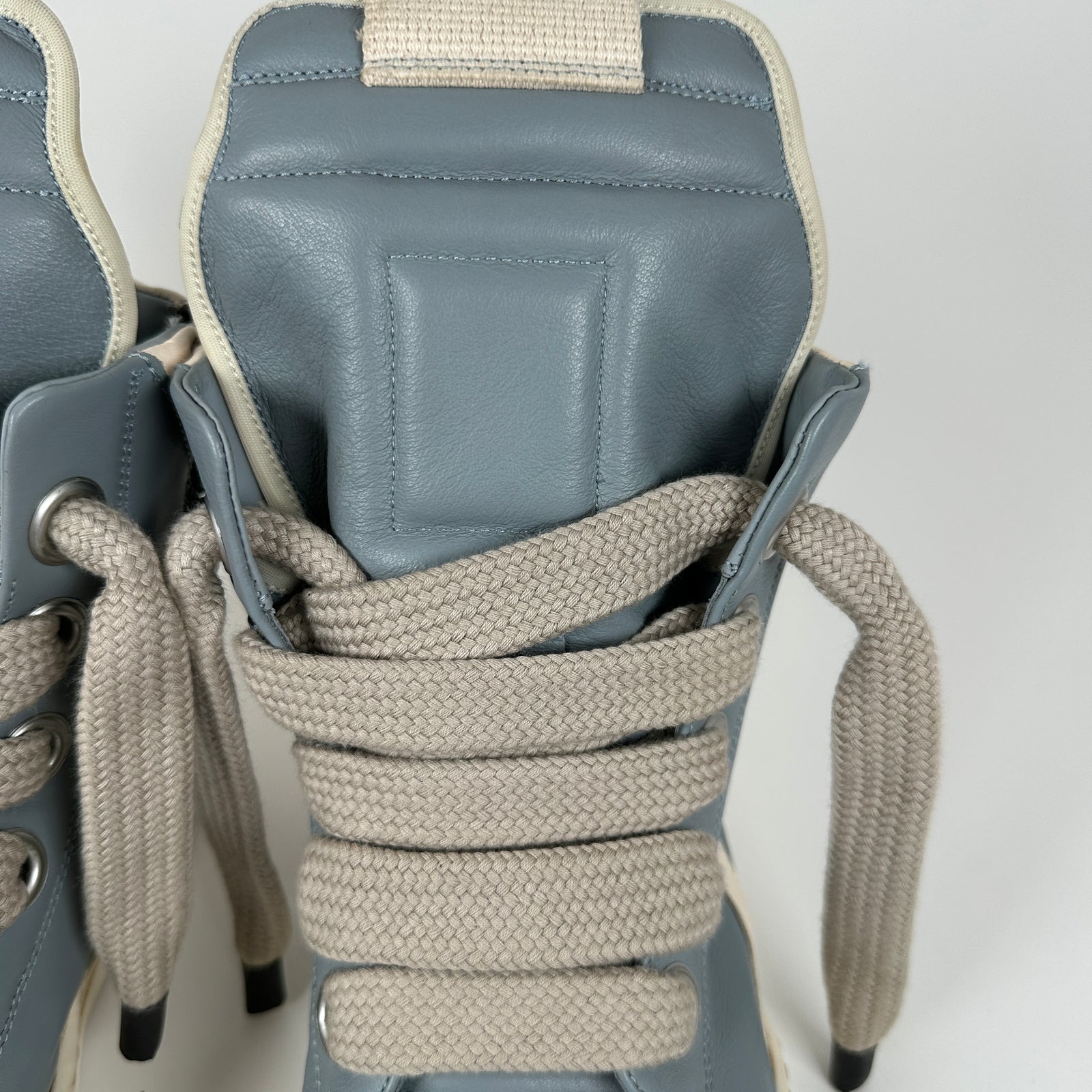 Rick Owens Jumbo Lace Geobasket Pale Blue Size 9