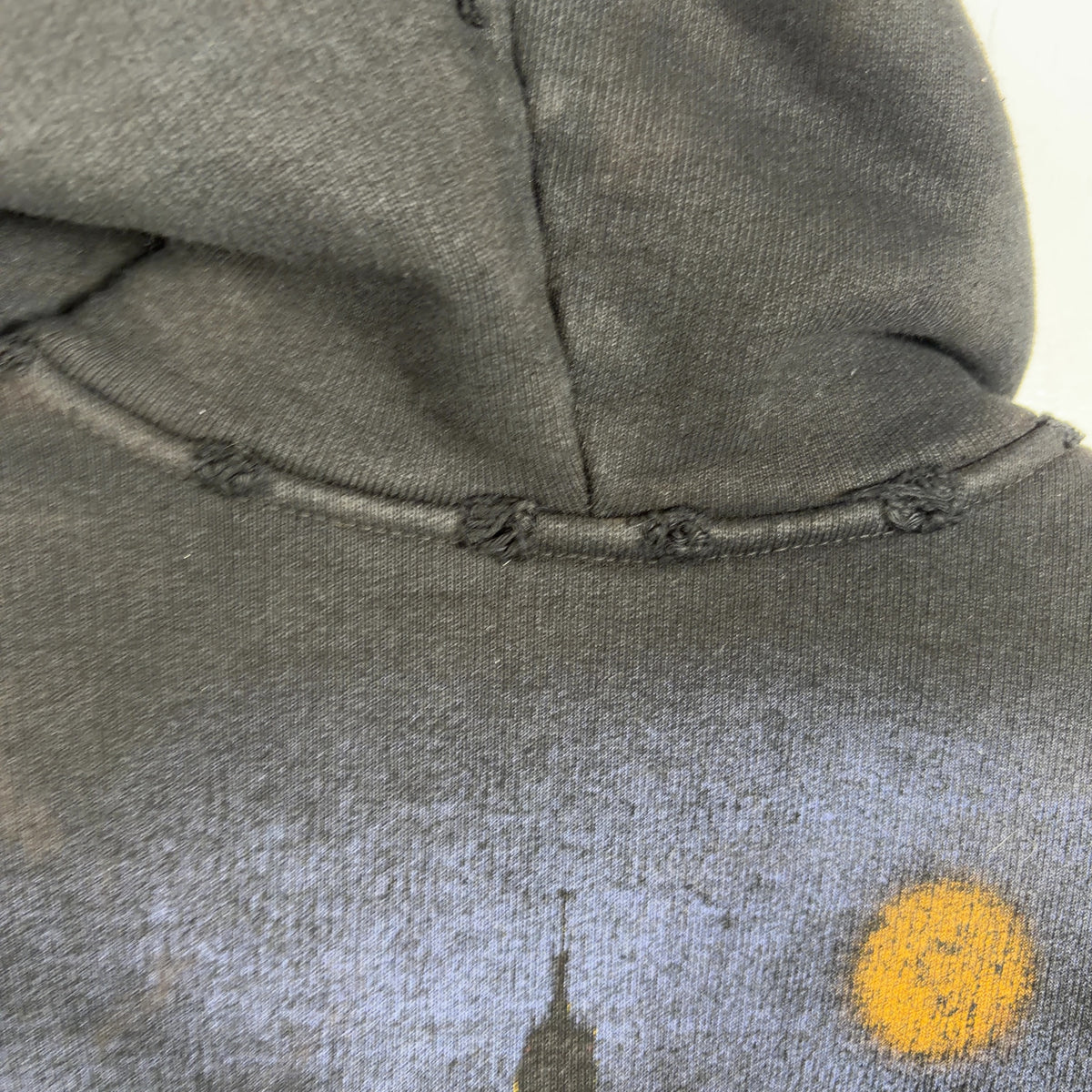 Balenciaga SS24 Paris Moon Distressed Zip-Up Hoodie