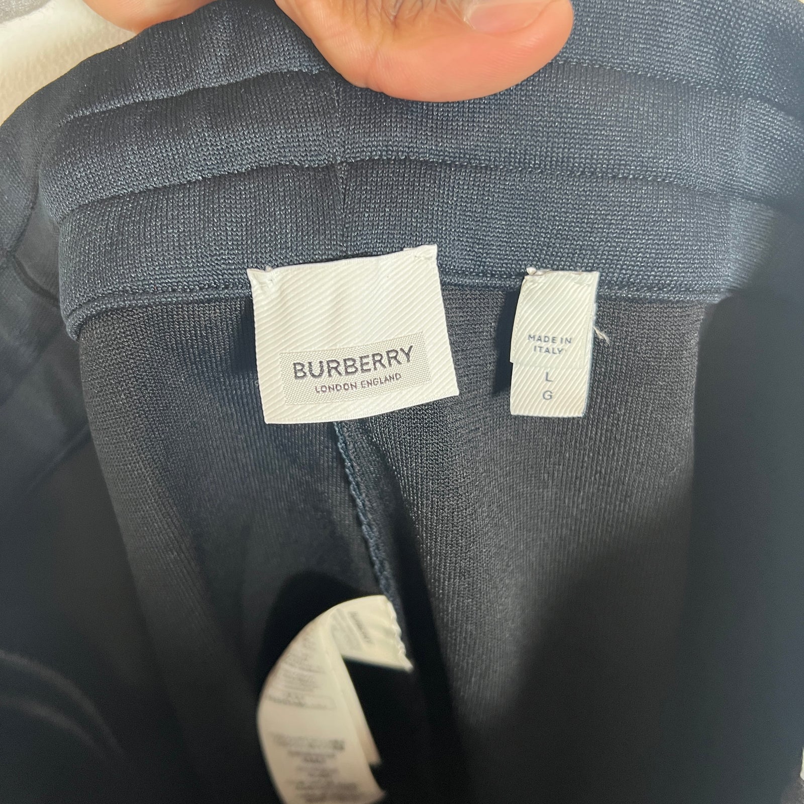 Burberry Navy Striped Track Pants Size L