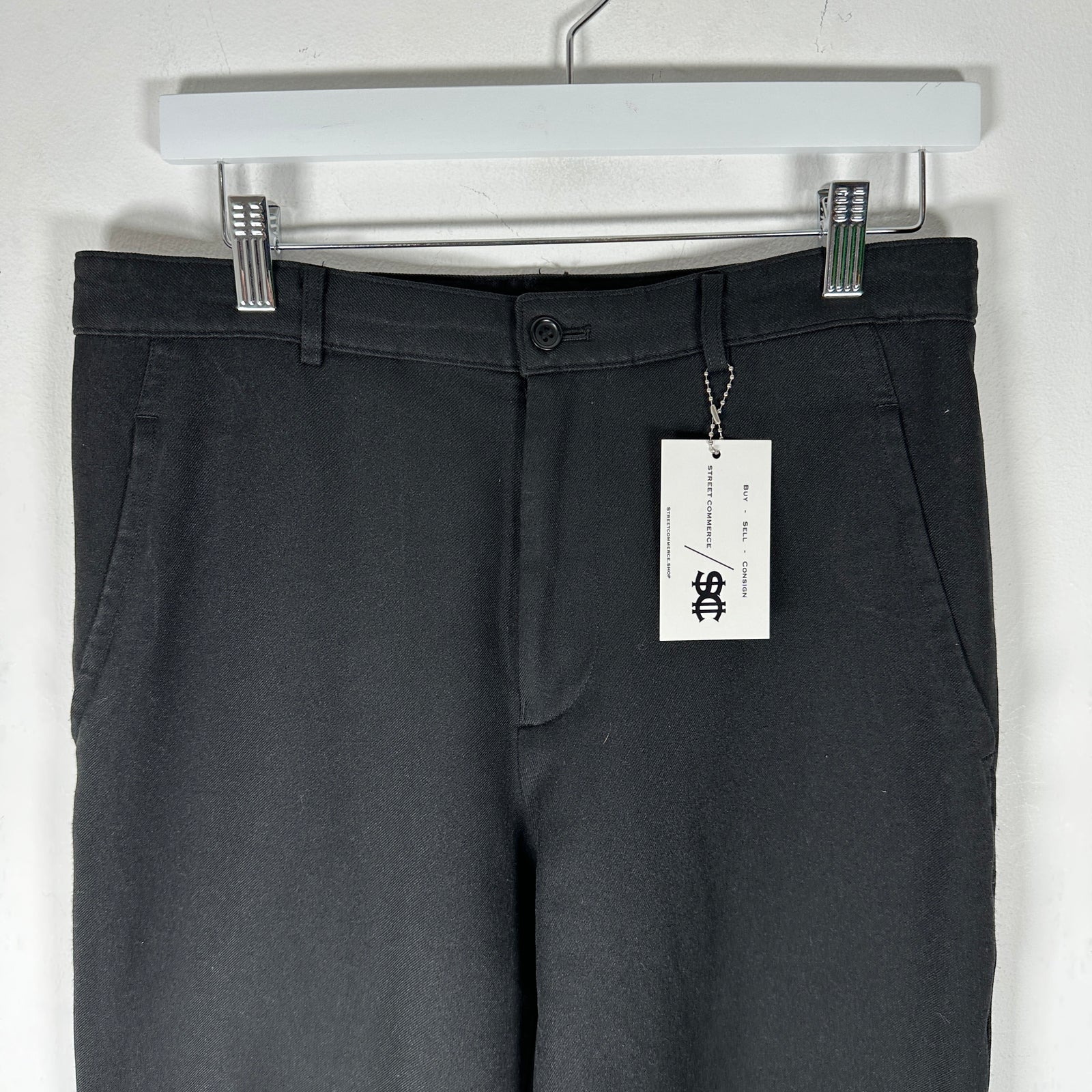 CDG Black Back Zipper Pants Size S