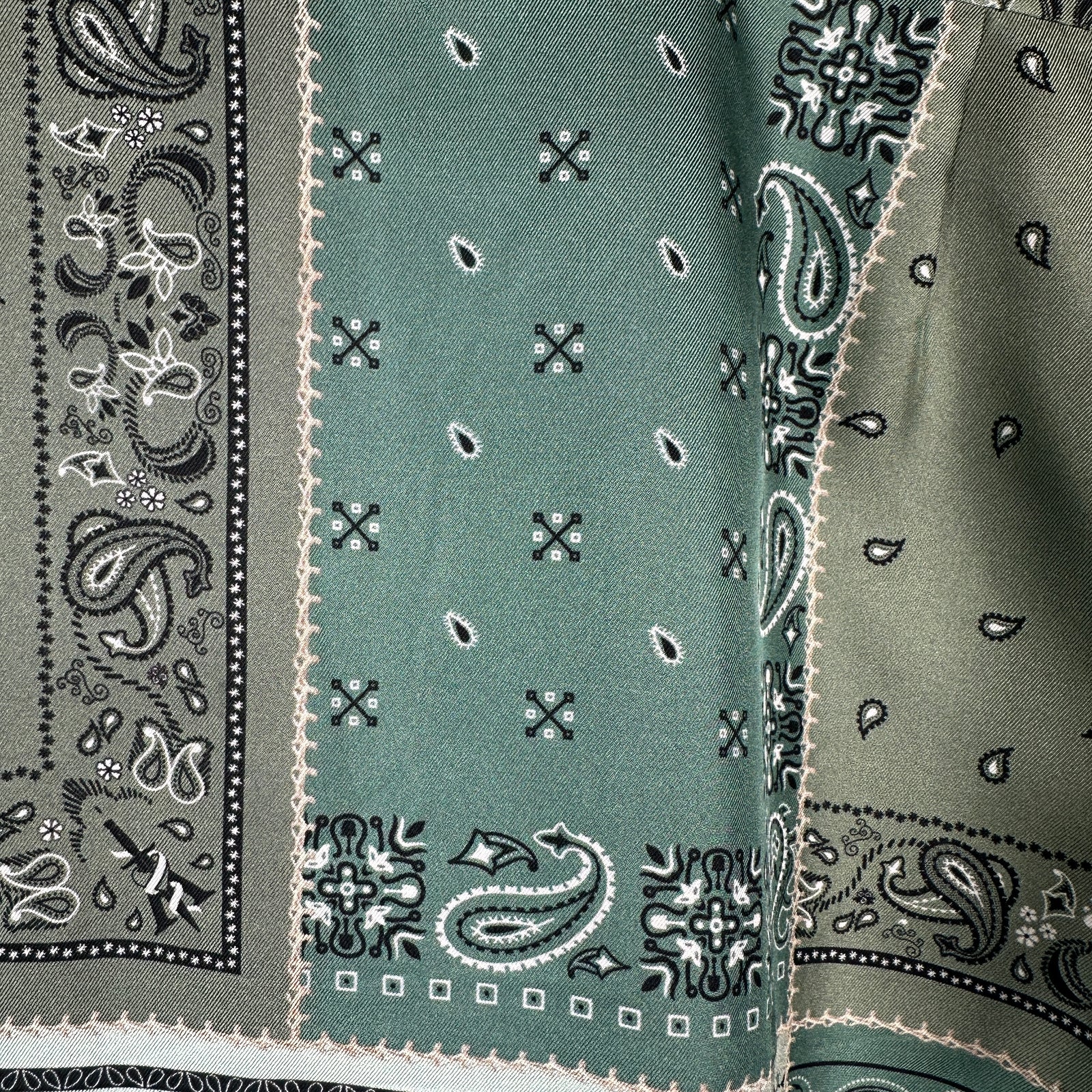 Amiri Green Paisley Silk Shirt Size XS