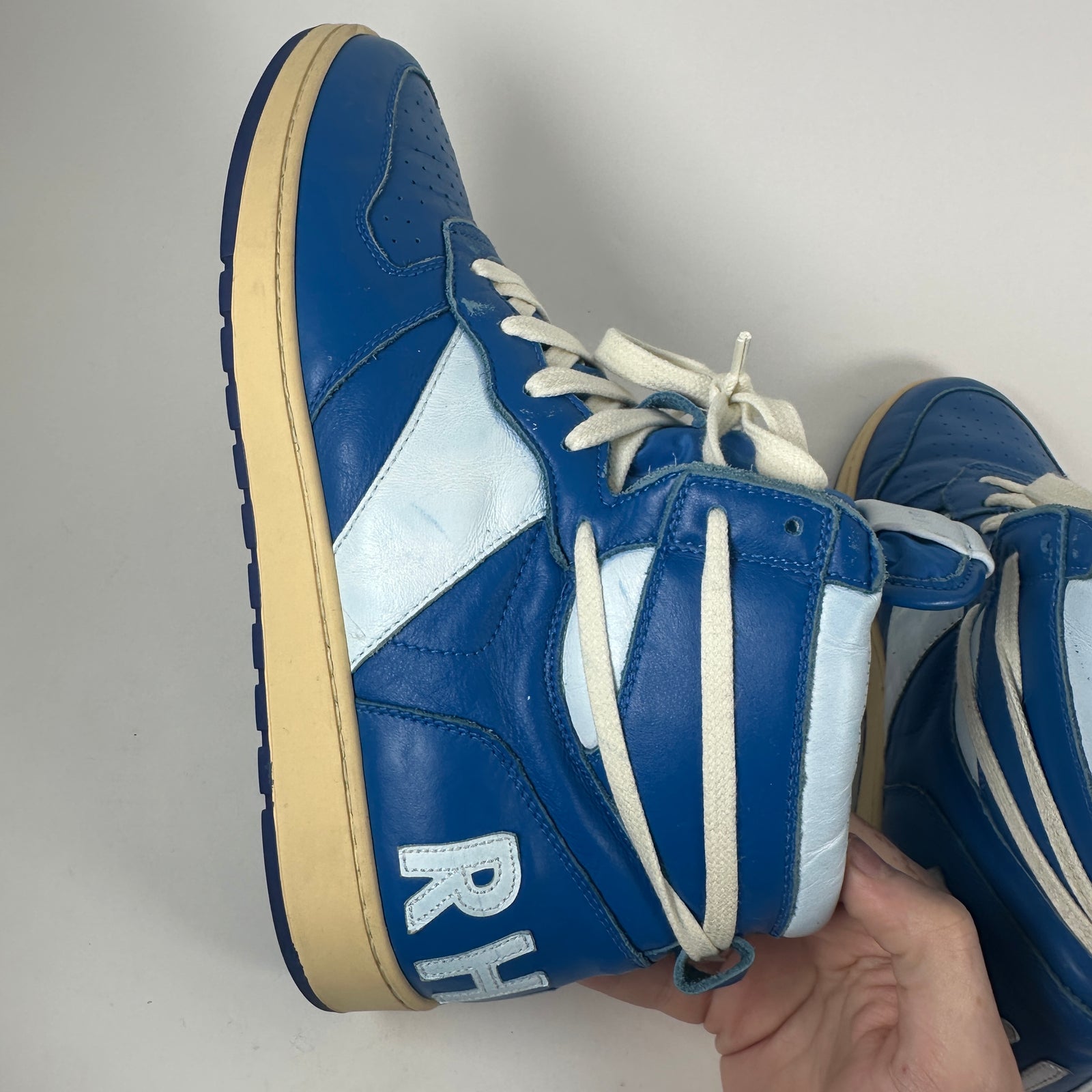 Rhude Rhecess Blue High Top Size 10