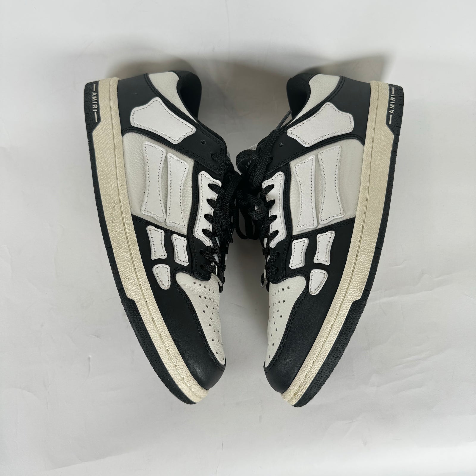 Amiri Black/White Skeleton Low Top Sneaker Size 42