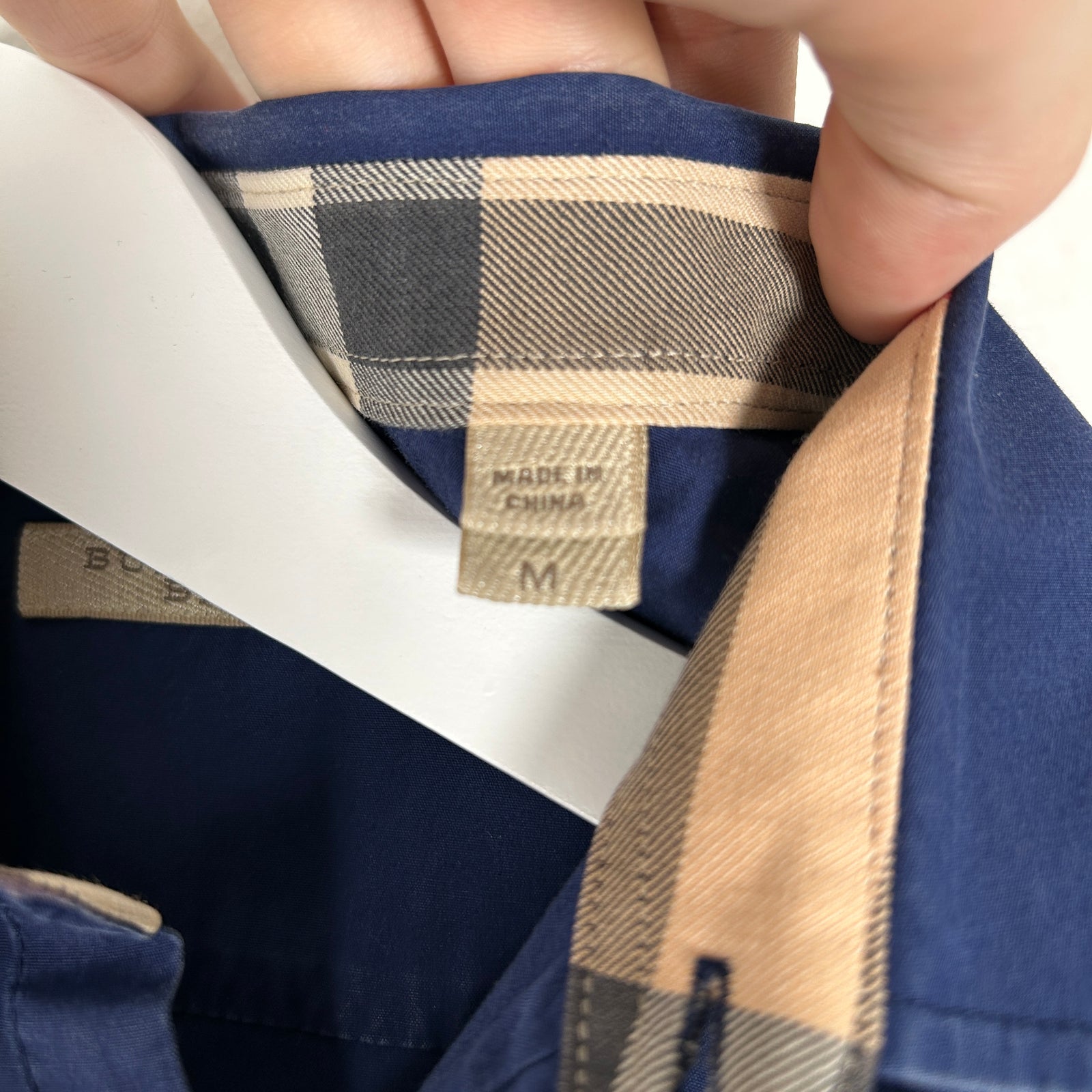 Burberry Brit Navy Button Up Shirt SIze M