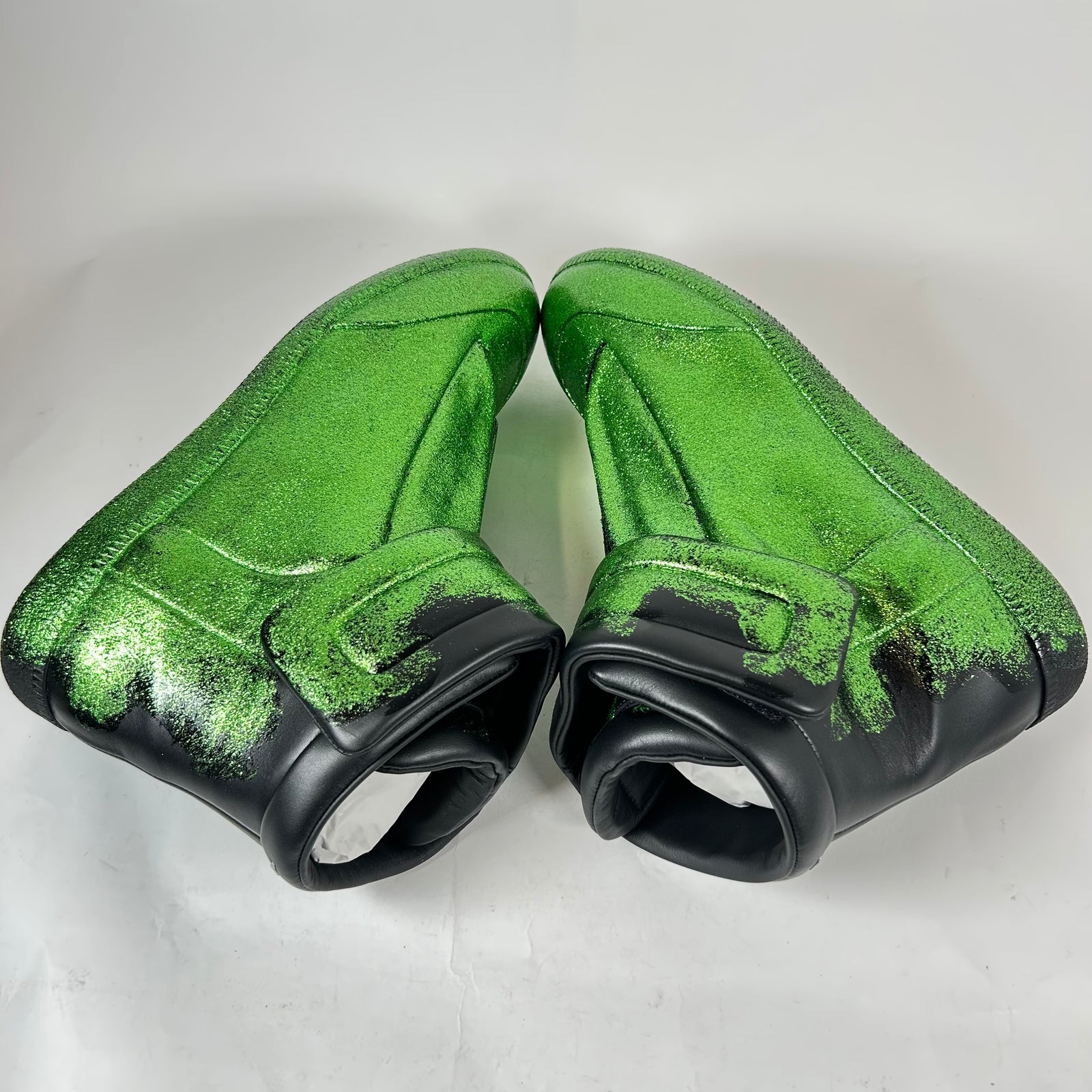 Maison Margiela Green Glitter Gradient High-Top Futures Size 46