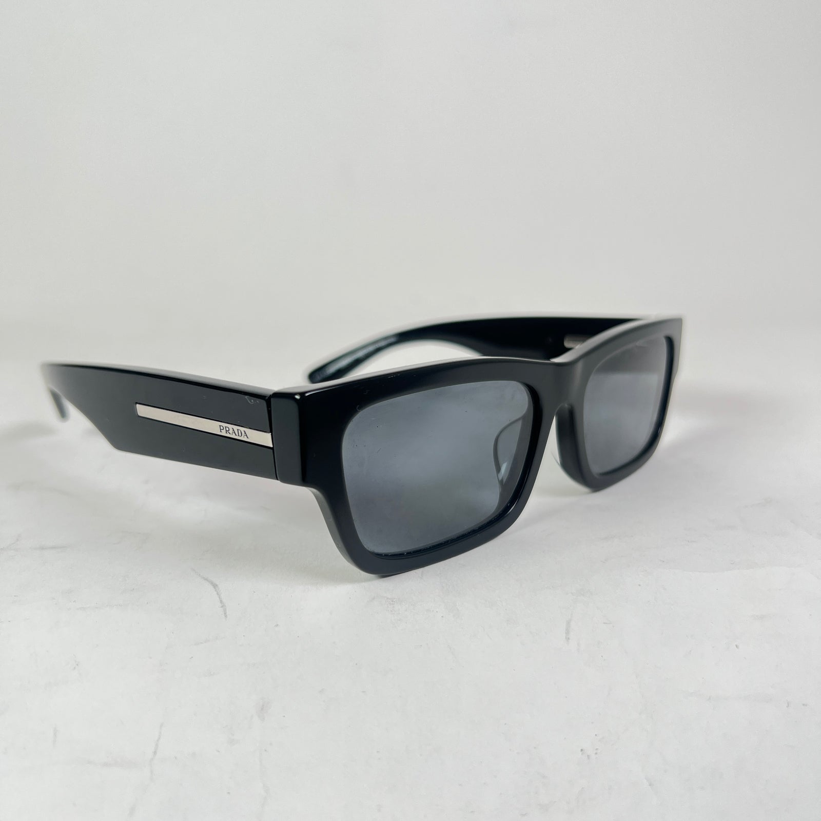 Prada Black PR A03S Rectangular Sunglasses