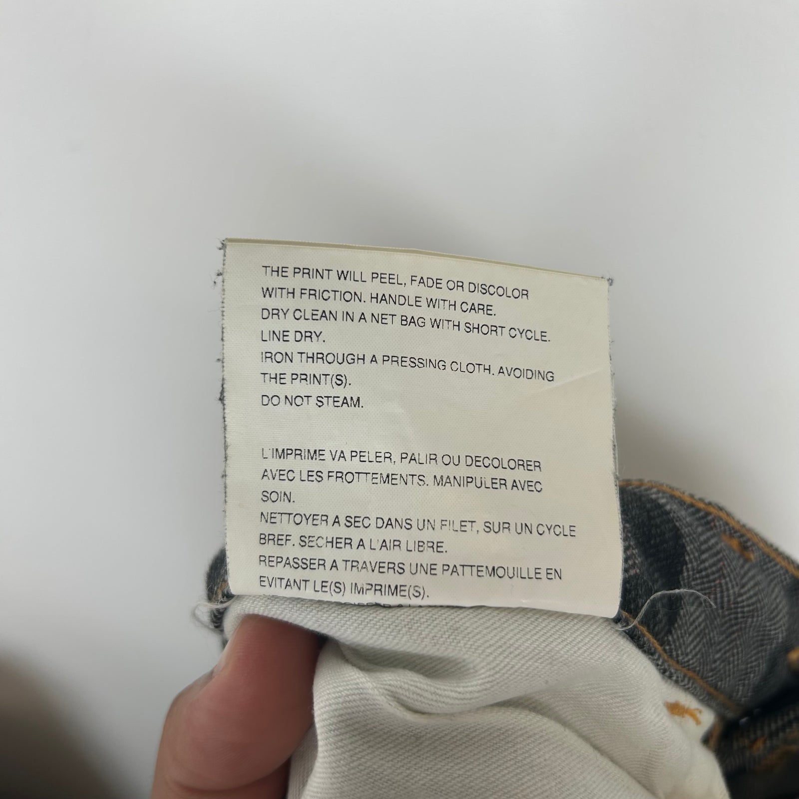 Junya Watanabe AW02 Grey/Black Poem Number Jeans Size S