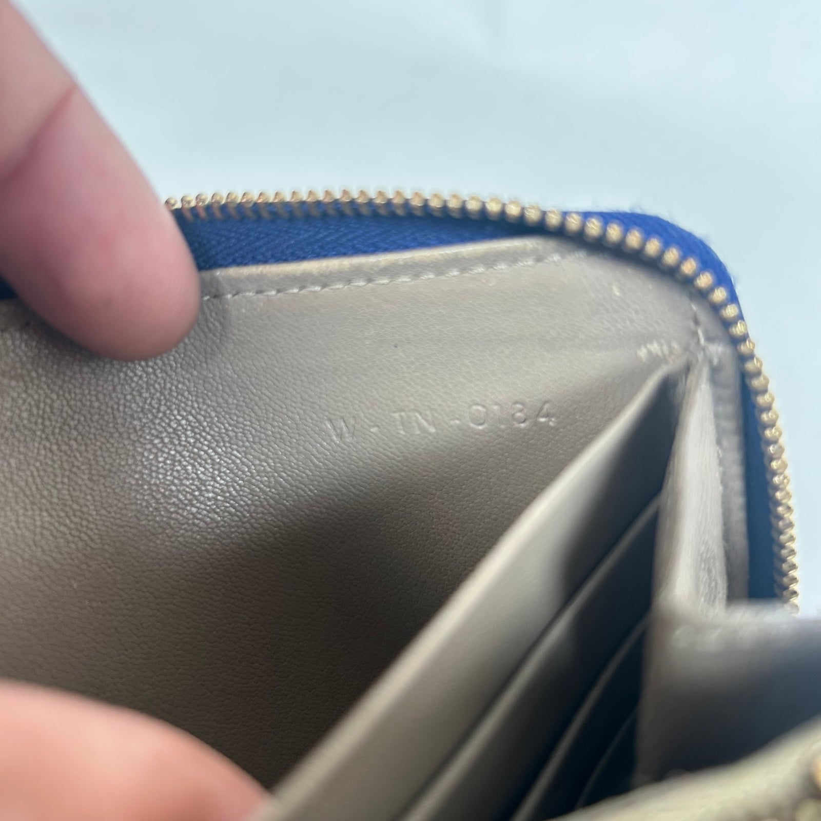 Celine Blue Leather Continental Wallet