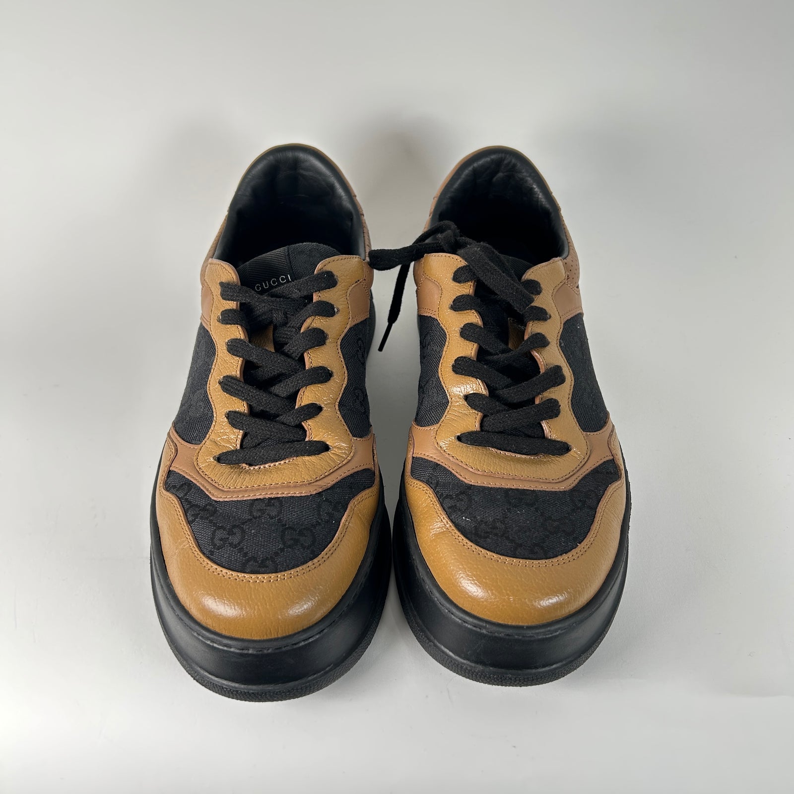 Gucci GG Embossed Camel Low Top Size 11