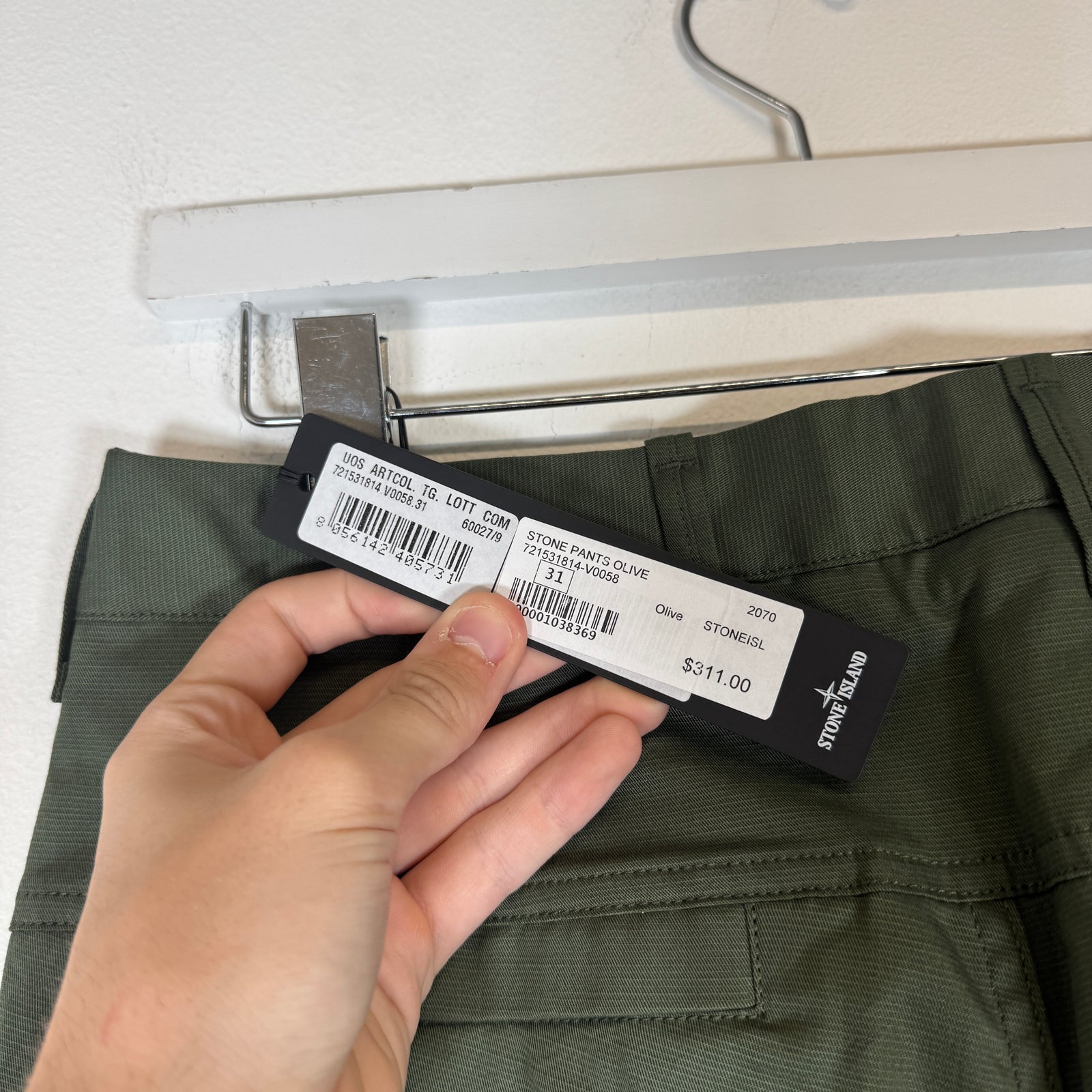 Stone Island Olive Cargos Size 31