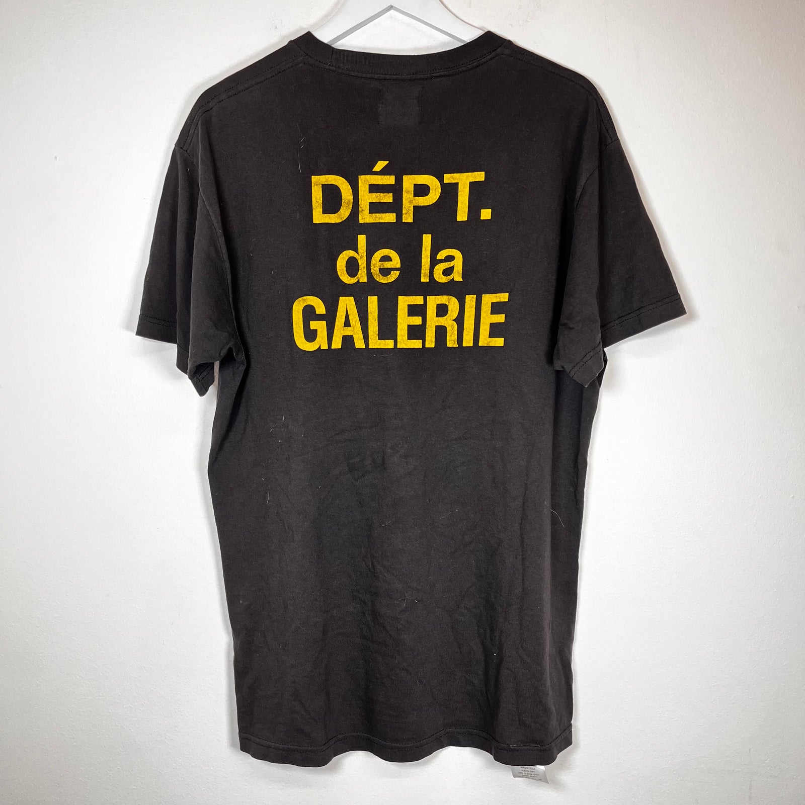 Gallery Dept T-Shirt Yellow Spell-out Logo Size L