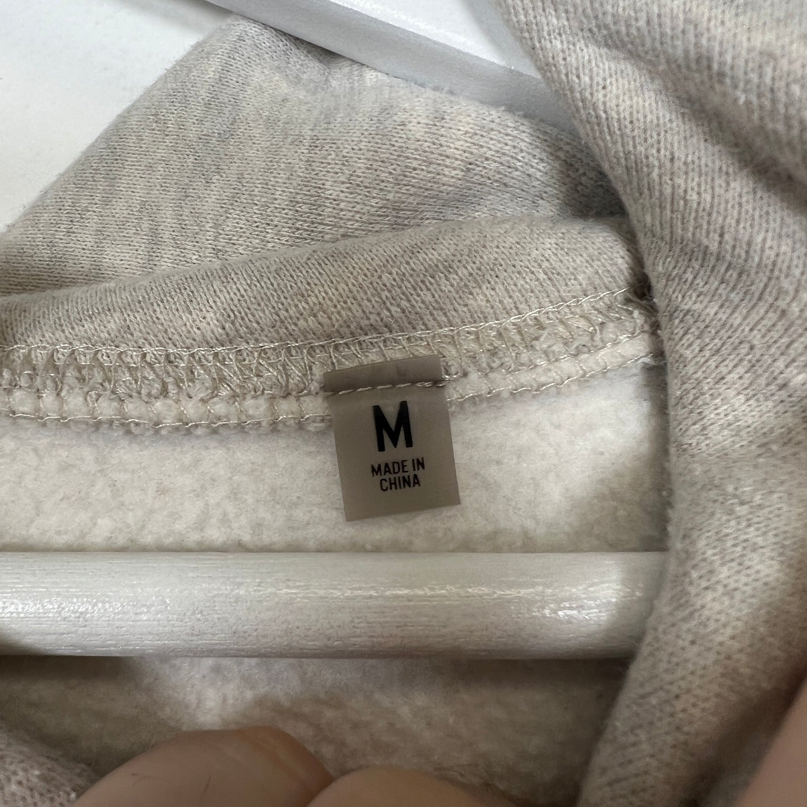 Essentials Light Grey Hoodie Sz M