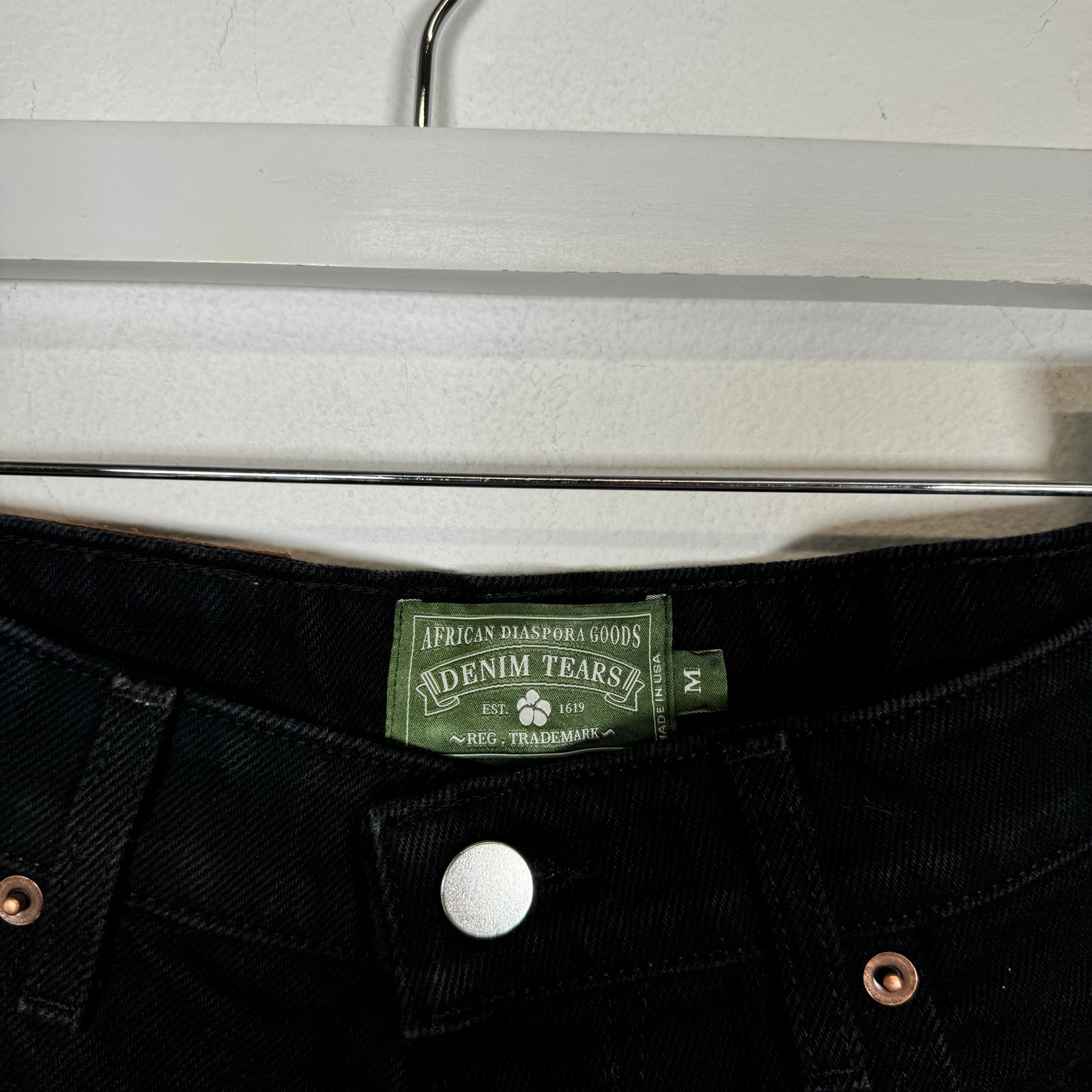 Denim Tears Black Wreath Denim Shorts Size M