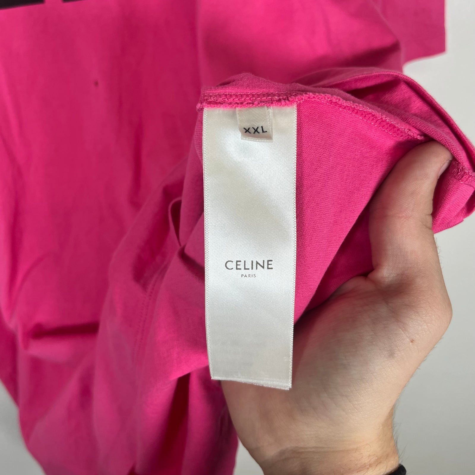Celine Pink Spell-Out Tee Size XXL