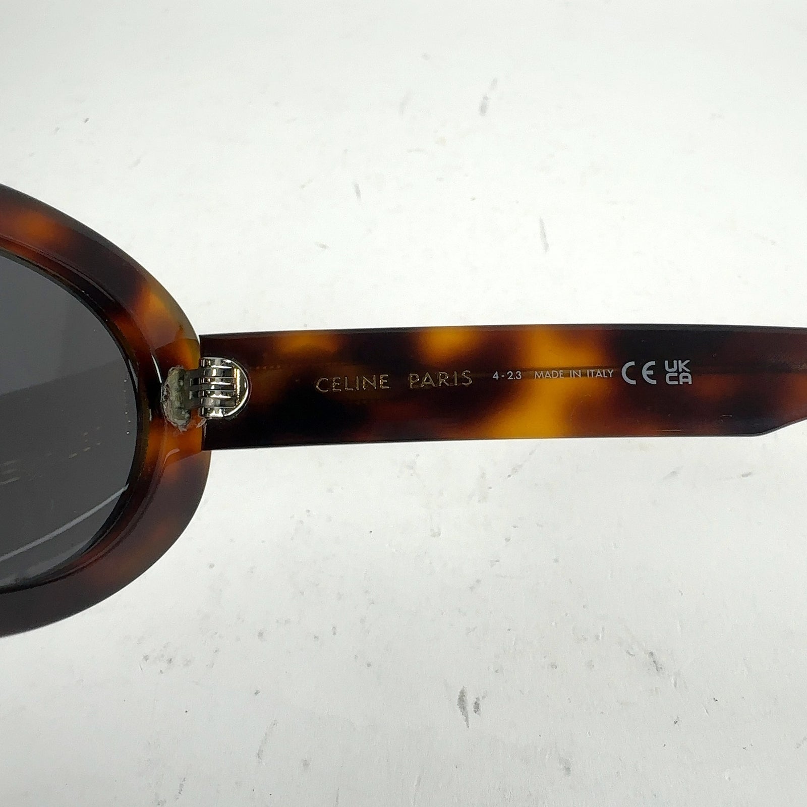 Celine Oval Tortoiseshell Acetate 01 Sunglasses