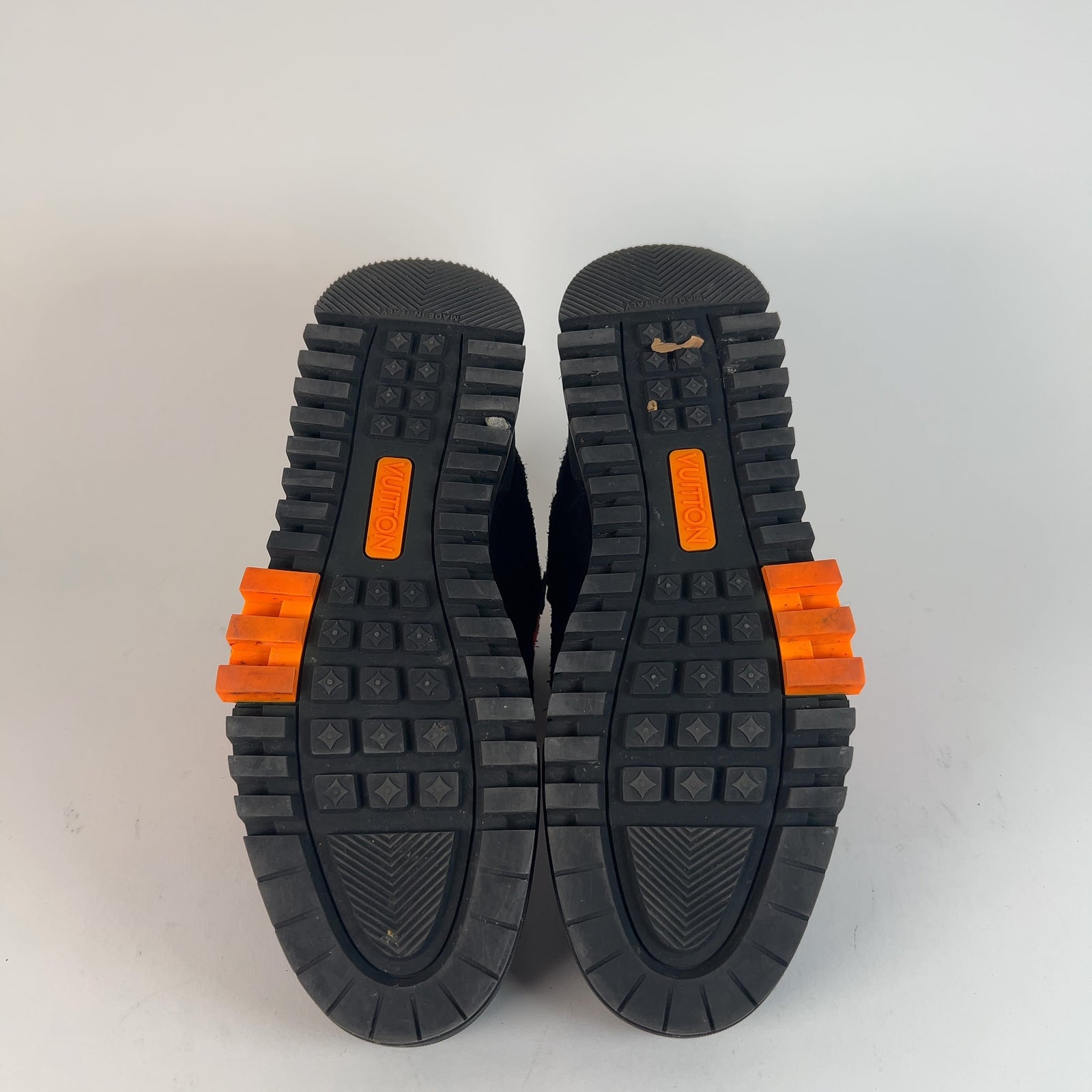 Louis Vuitton Orange/Black Hiking Trainer Boots