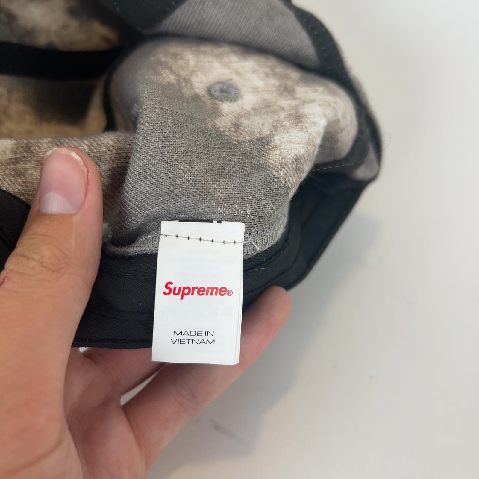Supreme Bleached Denim Box Logo Hat