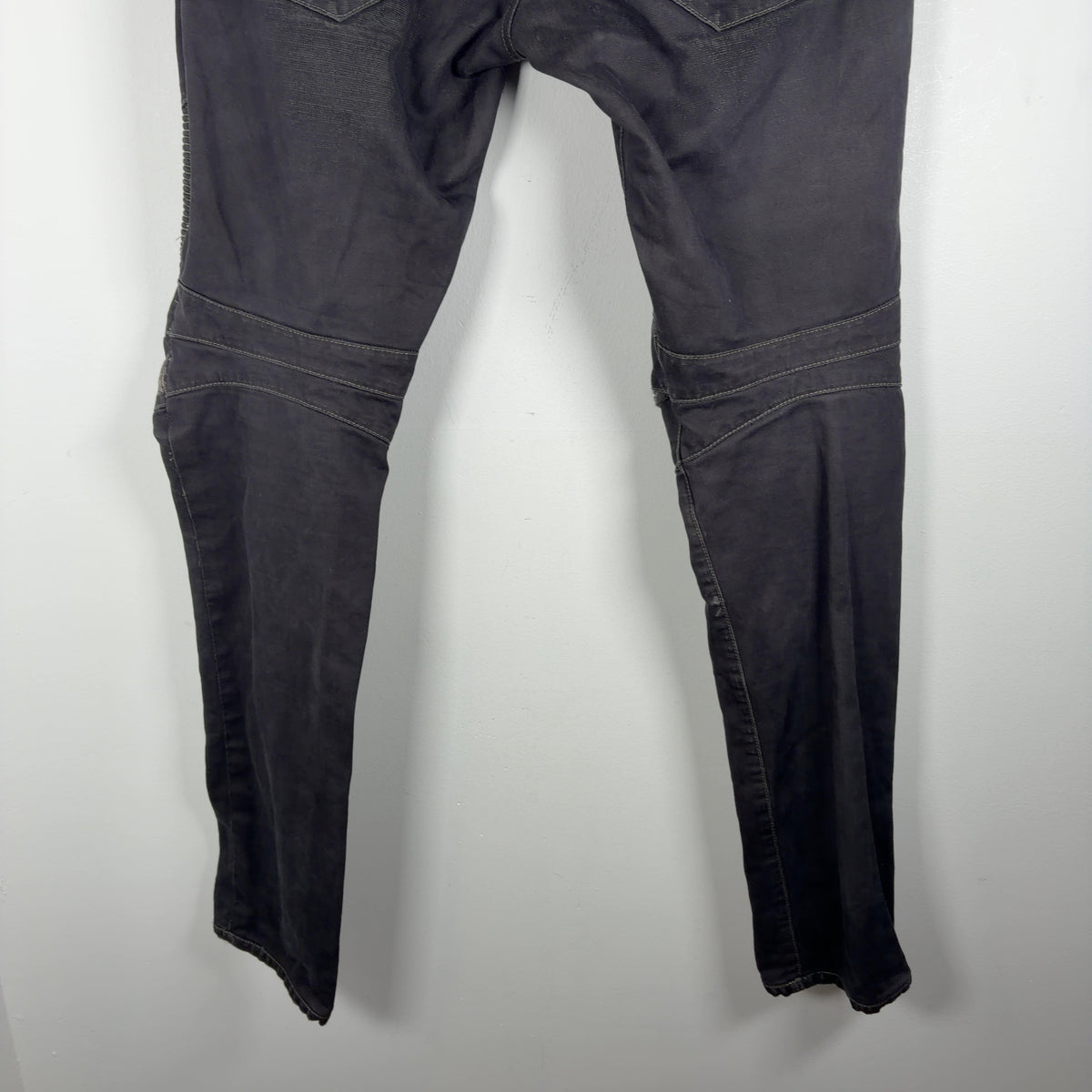 Balmain Distressed Repair Biker Jeans