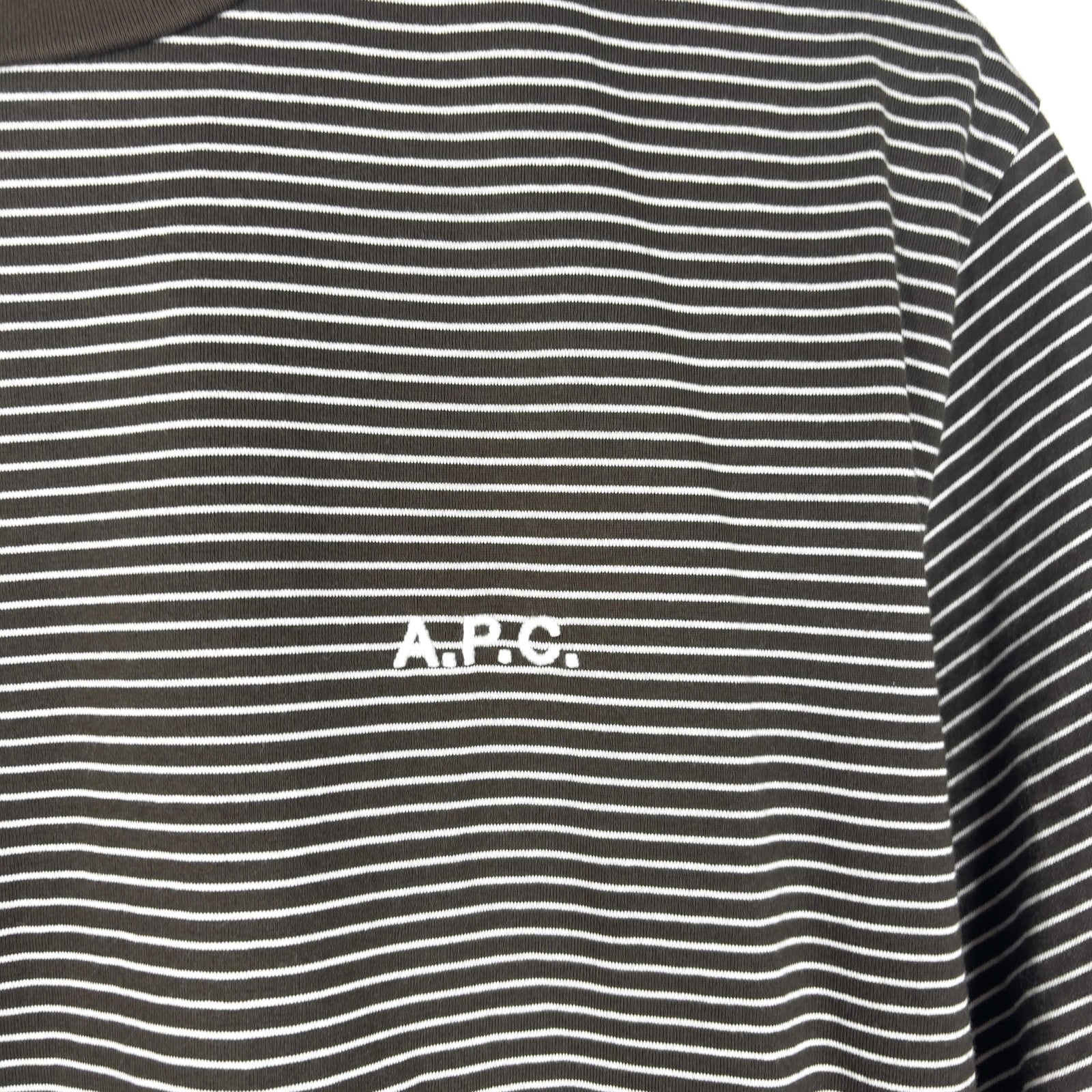 A.P.C Striped Logo T-Shirts